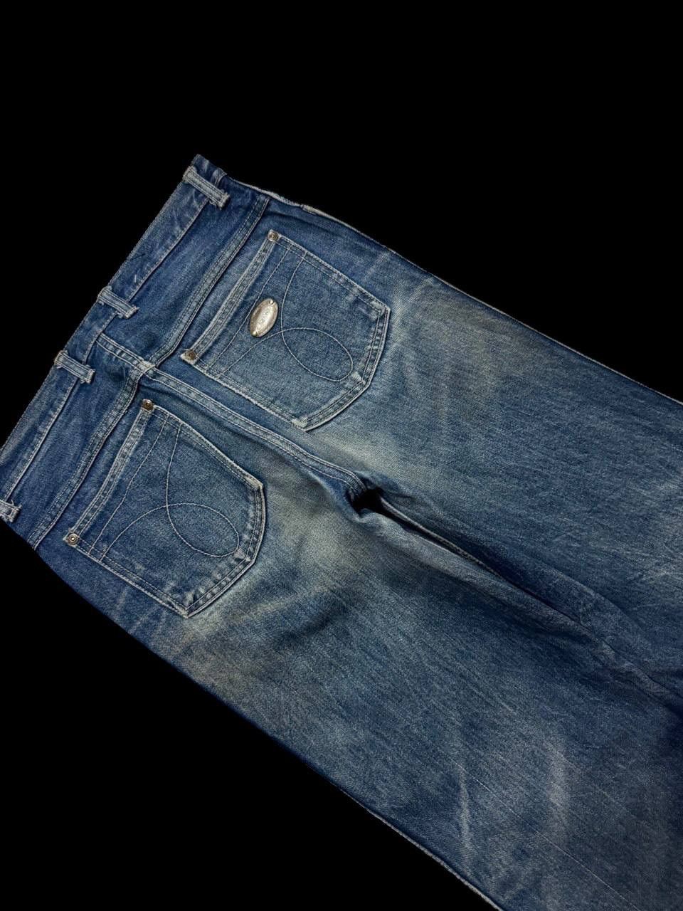 Japanese Brand BAGGY 90s Blue Way Rusty Mudwash Sick Style Distressed Jeans Size US 29 - 18 Thumbnail