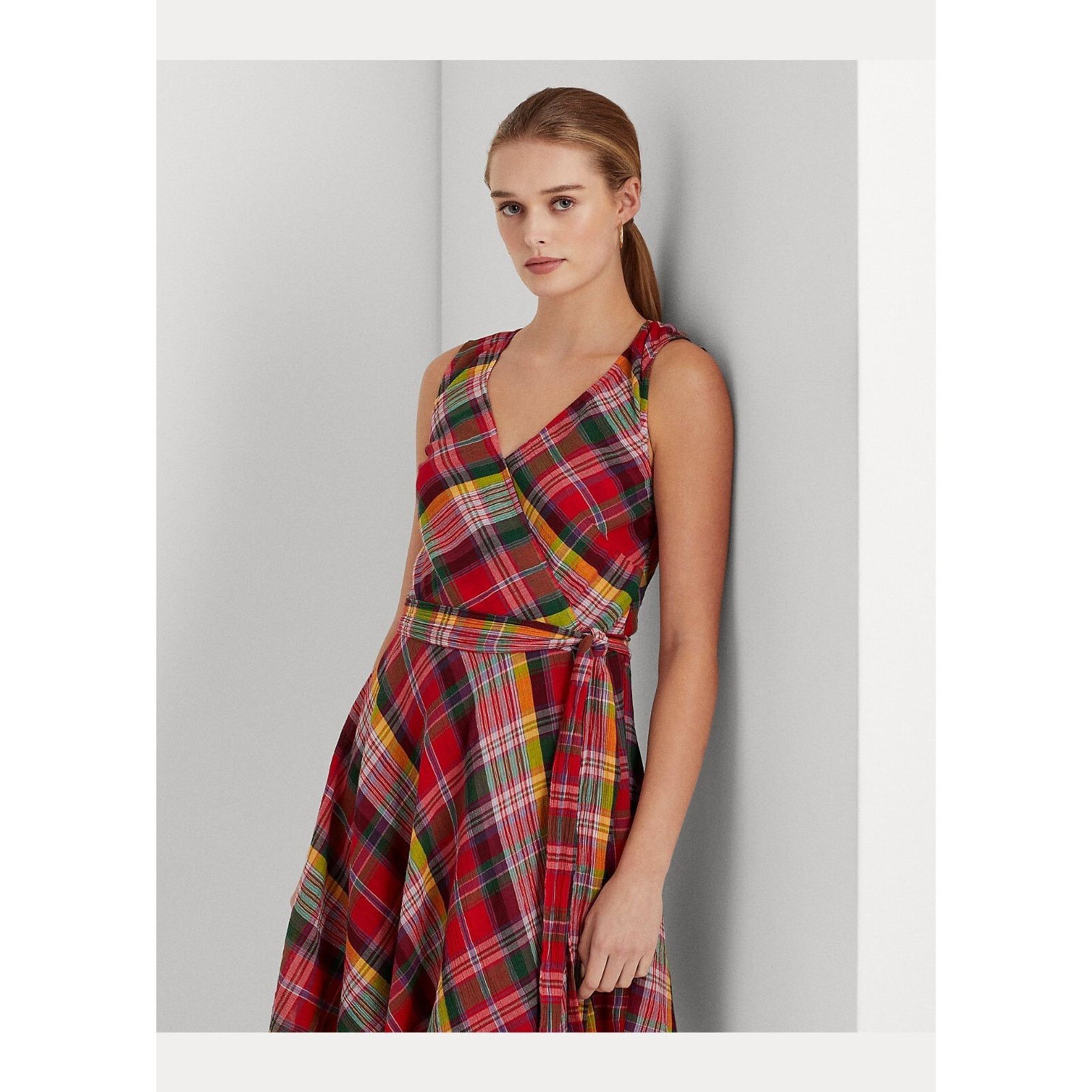 Ralph Lauren ⭐️LAUREN RALPH LAUREN PLAID TARTAN SLEEVELESS DRESS NWT 18 Size XXL / US 16-18 / IT 52-54 - 2 Thumbnail