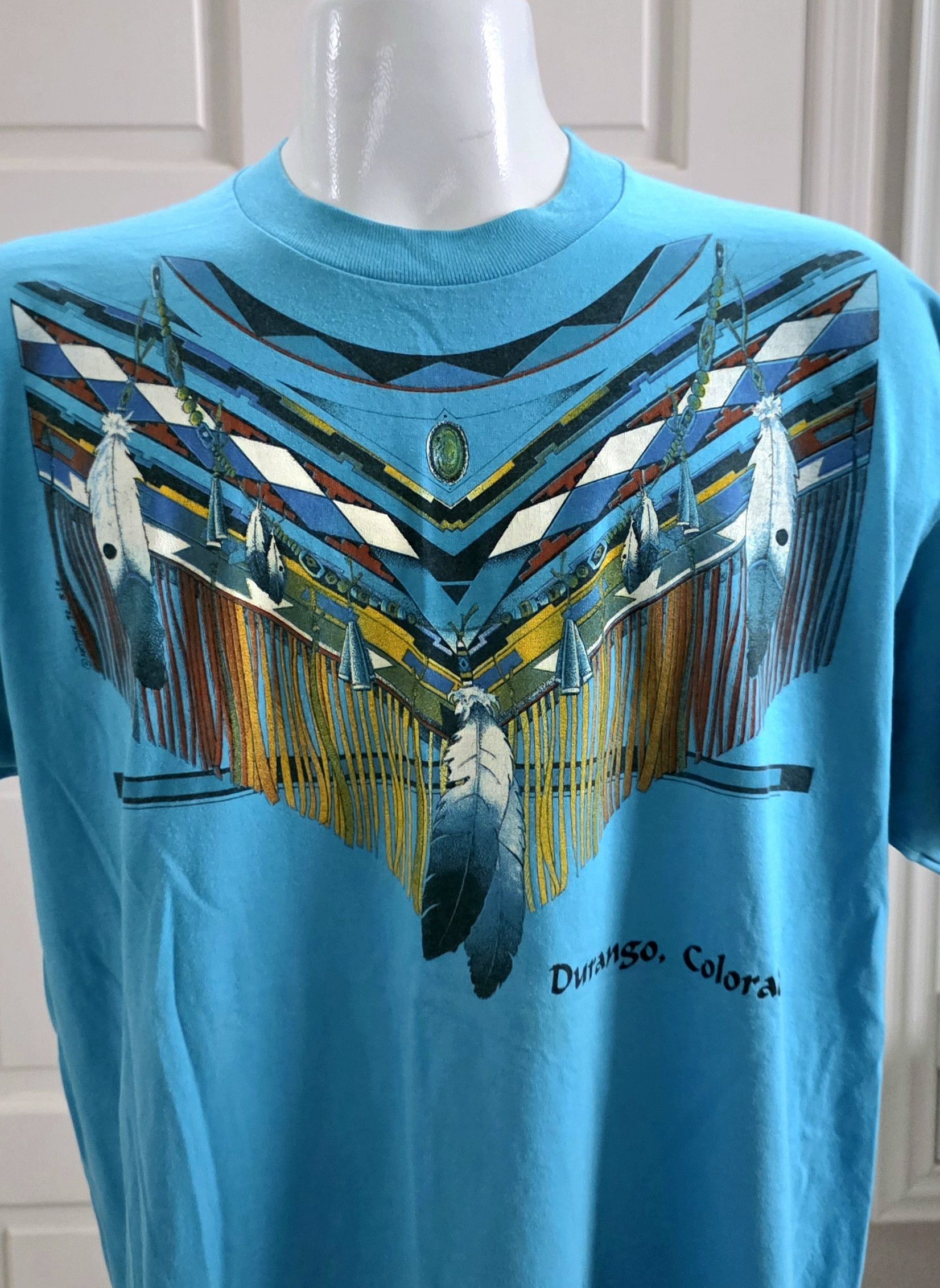Other Vintage Native American Theme Tee Feather Tooth Regali Size US XL / EU 56 / 4 - 2 Thumbnail