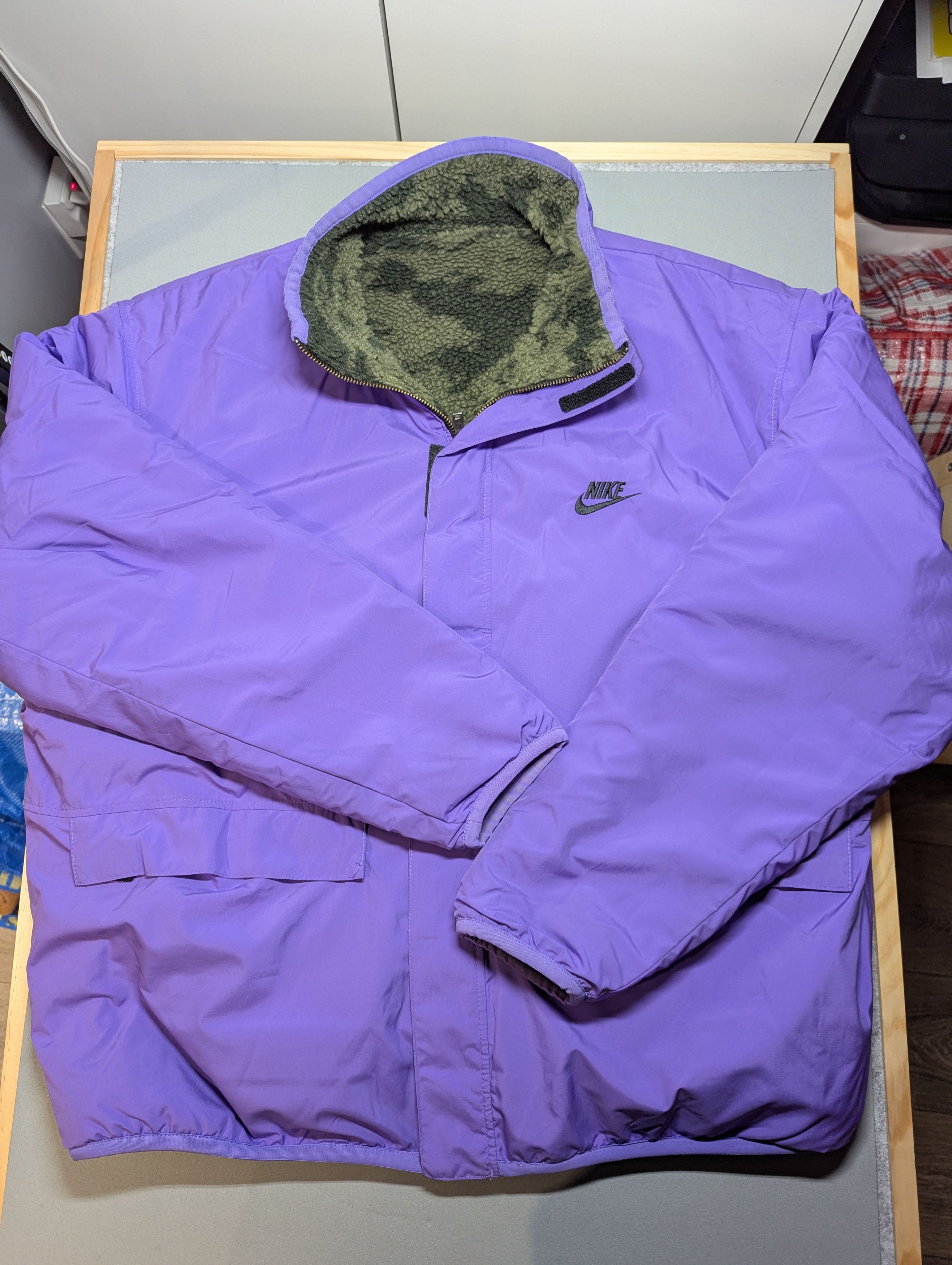 Nike Pre Owned Men Nike Club Fleece+ Winter Top Reversible Sherpa Size US L / EU 52-54 / 3 - 1 Thumbnail