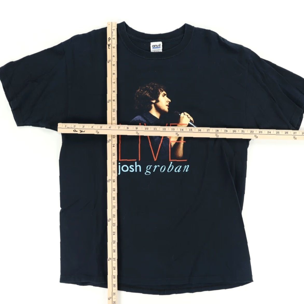 Anvil VTG Anvil Josh Groban Live 2005 Solid T-Shirt Black Men's XL Shirt Size US XL / EU 56 / 4 - 3 Thumbnail