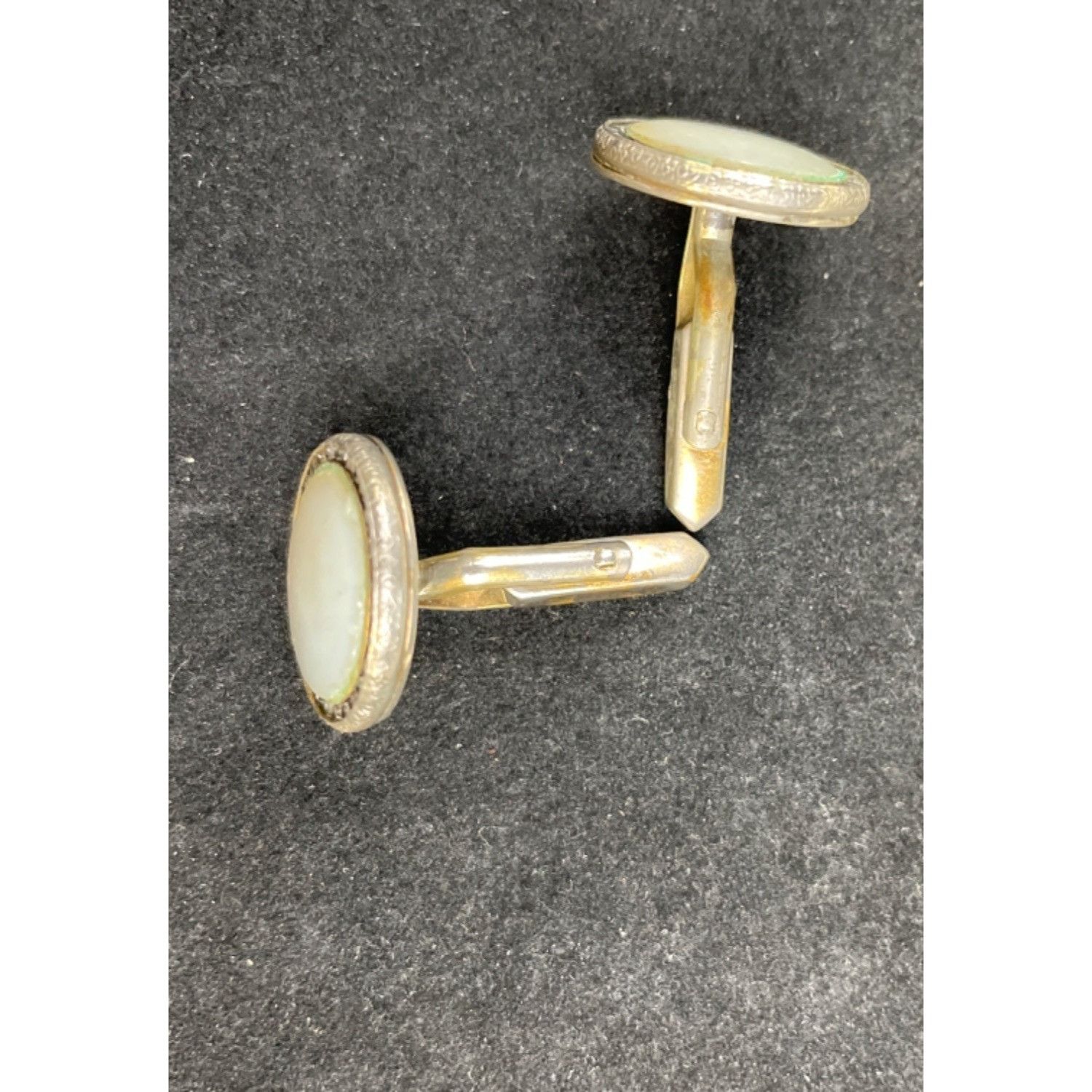 Other Vintage Mother of Pearl Men's Cufflinks/ rhinestones/ gold t Size ONE SIZE - 8 Thumbnail