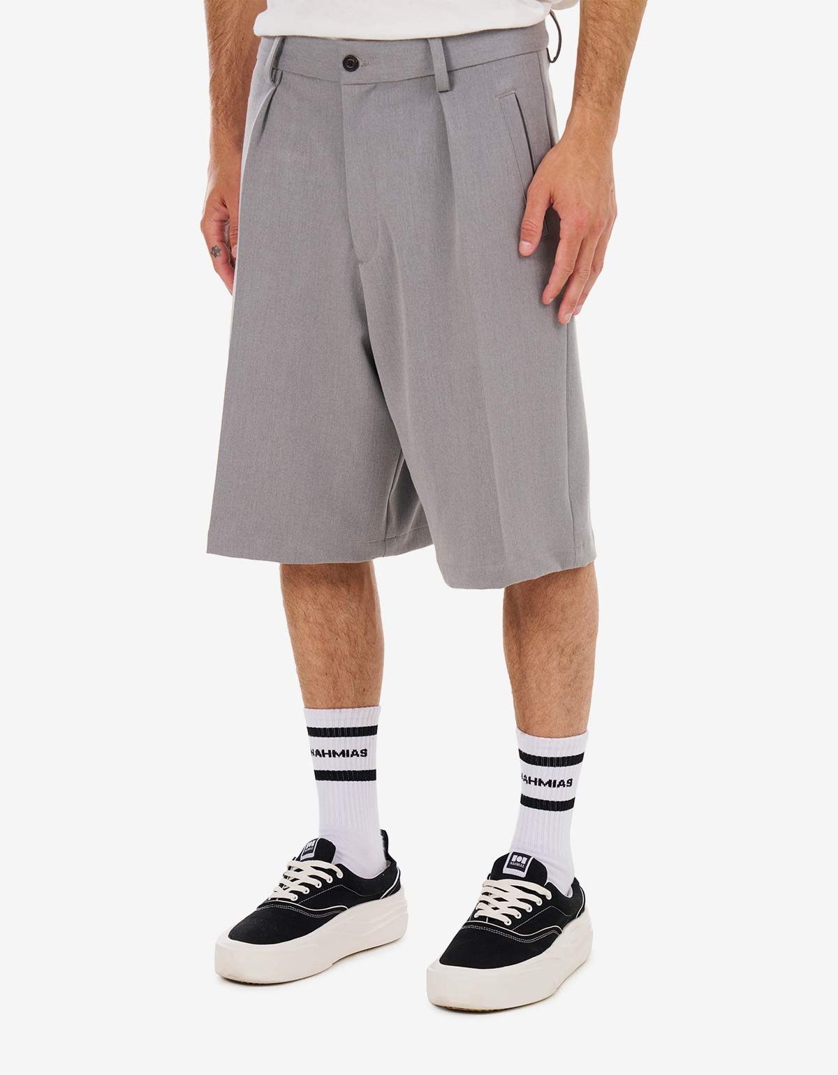 Nahmias Nahmias Grey Pleated Shorts Size US 32 / EU 48 - 2 Thumbnail