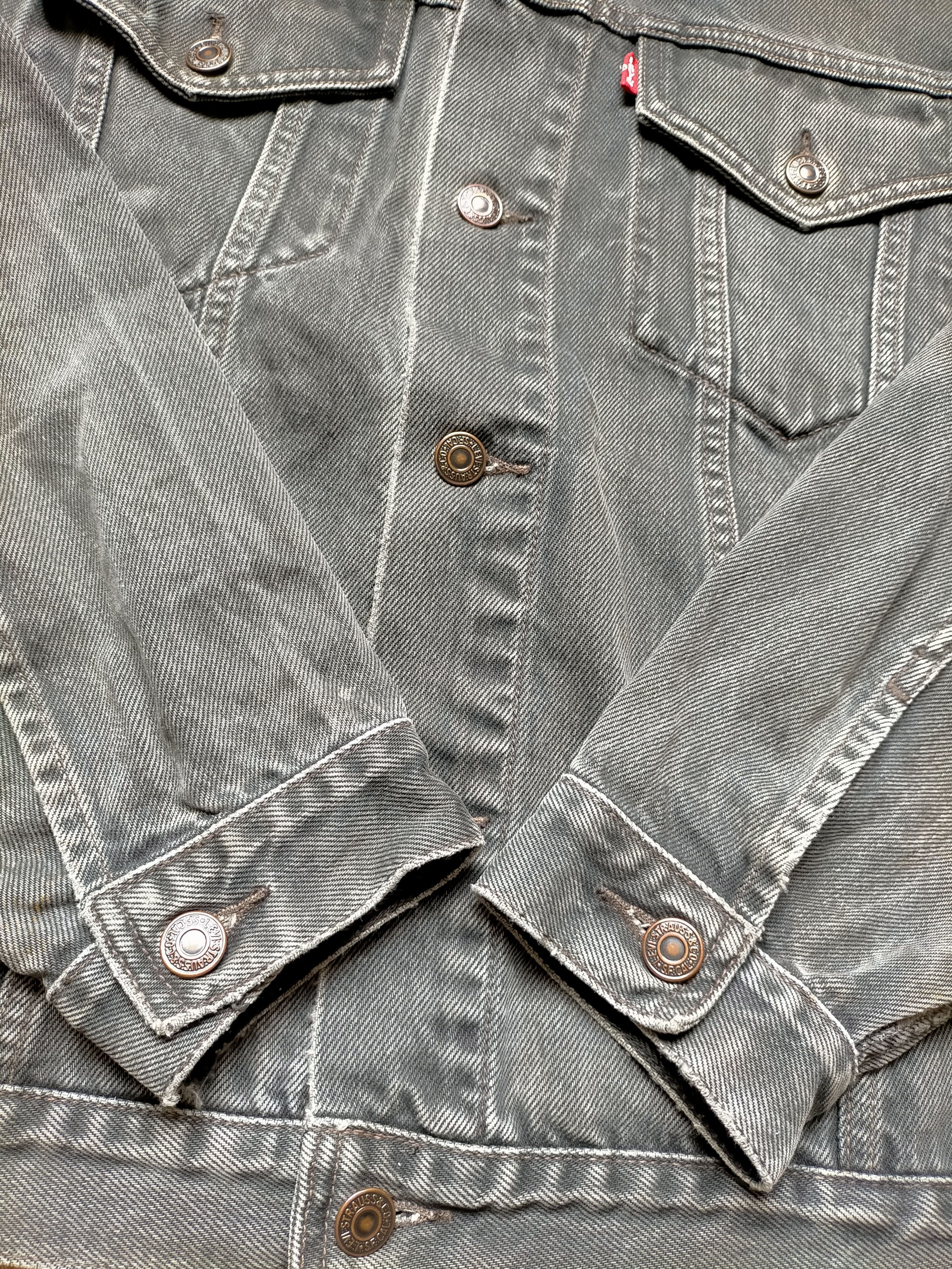 Levi's Vintage 90s Levis 503 Super Black Trucker Jacket Jeans Size US L / EU 52-54 / 3 - 16 Thumbnail