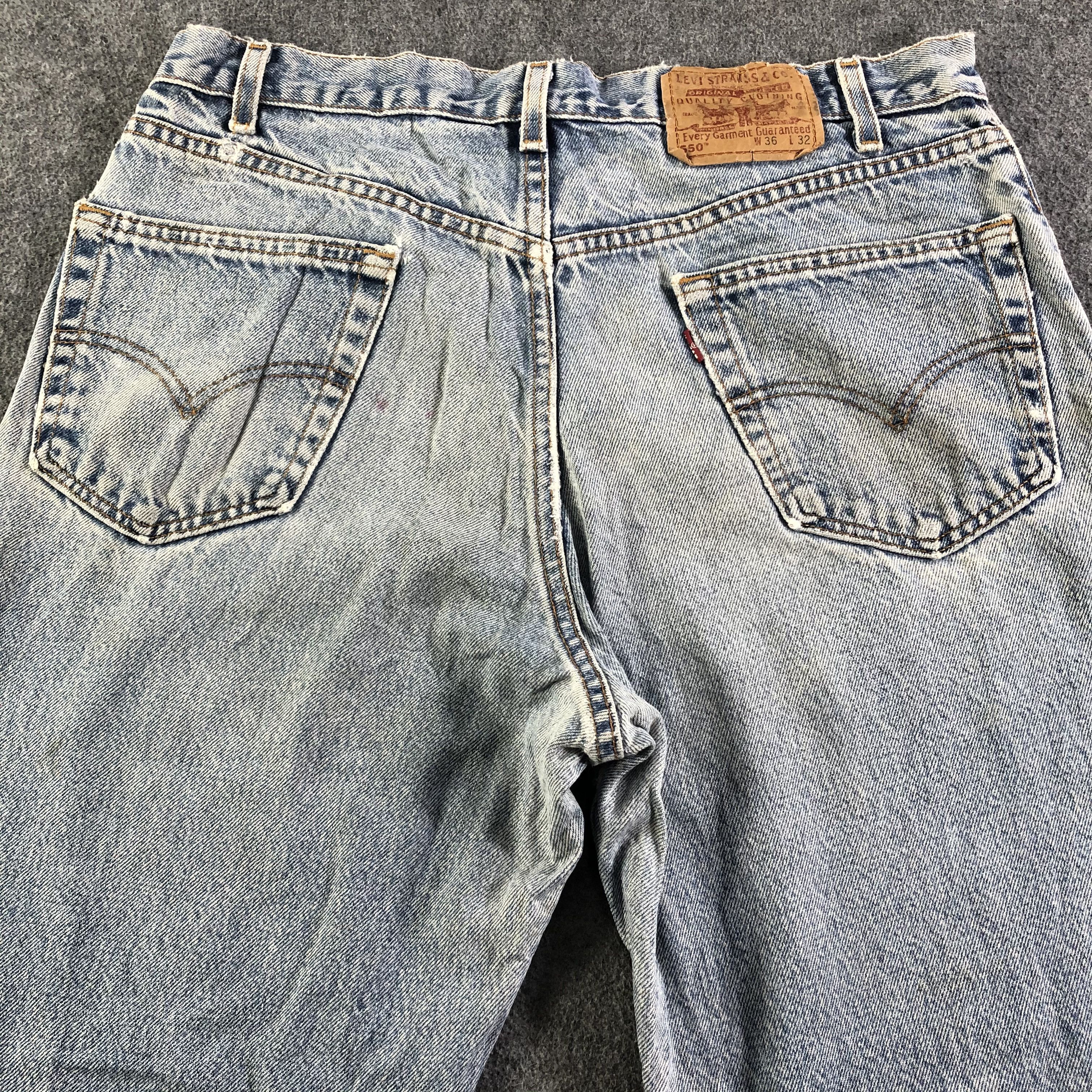 Levi's Vintage Blue Wash Levis 550 Jeans-J3022 Size US 35 - 4 Thumbnail