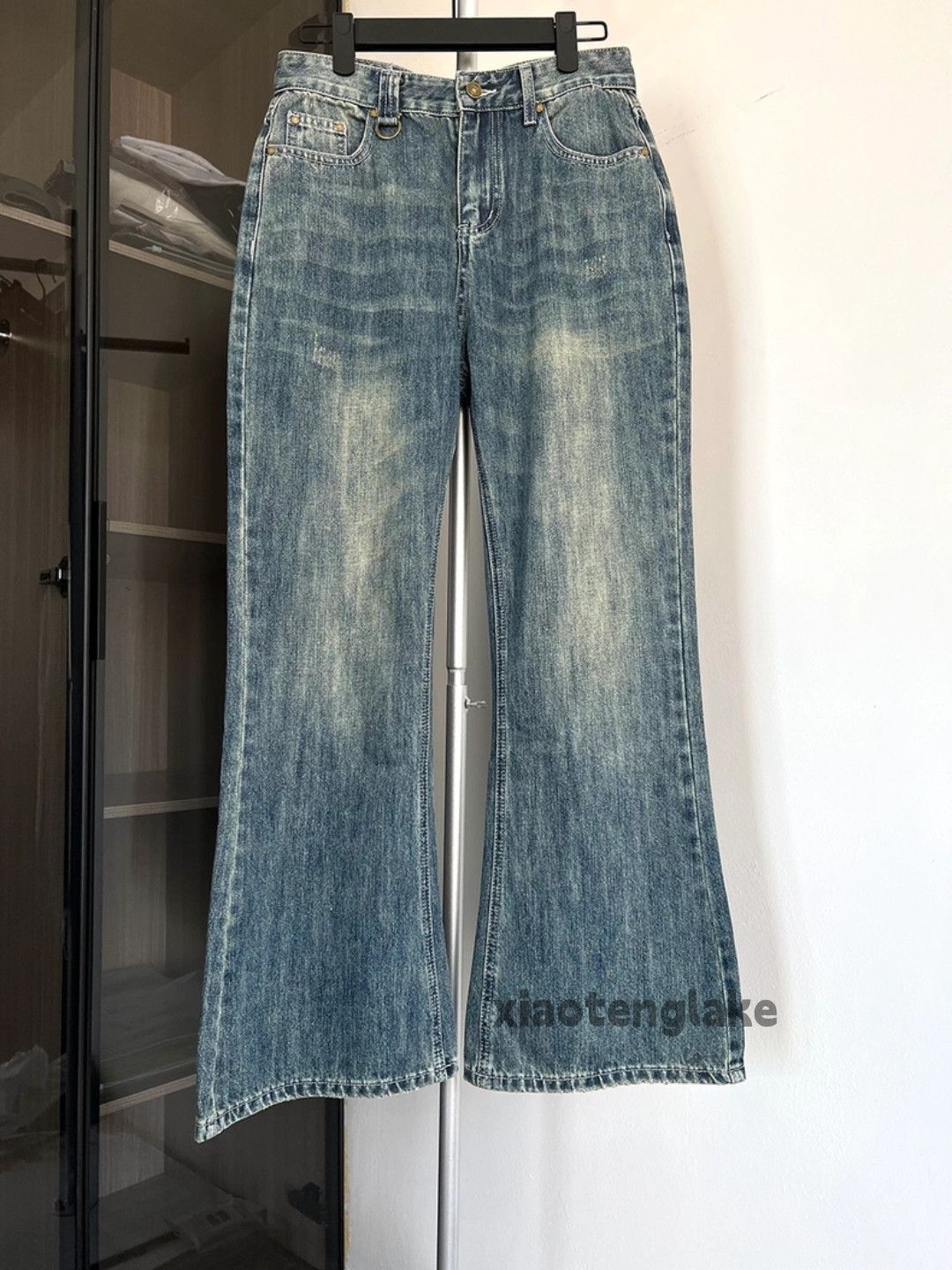 Jean × Vintage washed faded cleanfit skate hiphop flared jeans Size US 32 / EU 48 - 7 Thumbnail