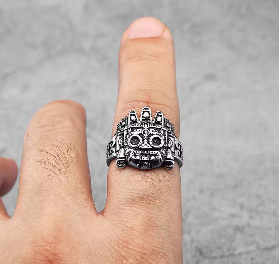 Japanese Brand Rare Retro Vintage Totems Skull Mask Ring Size 11 Size ONE SIZE - 7 Thumbnail
