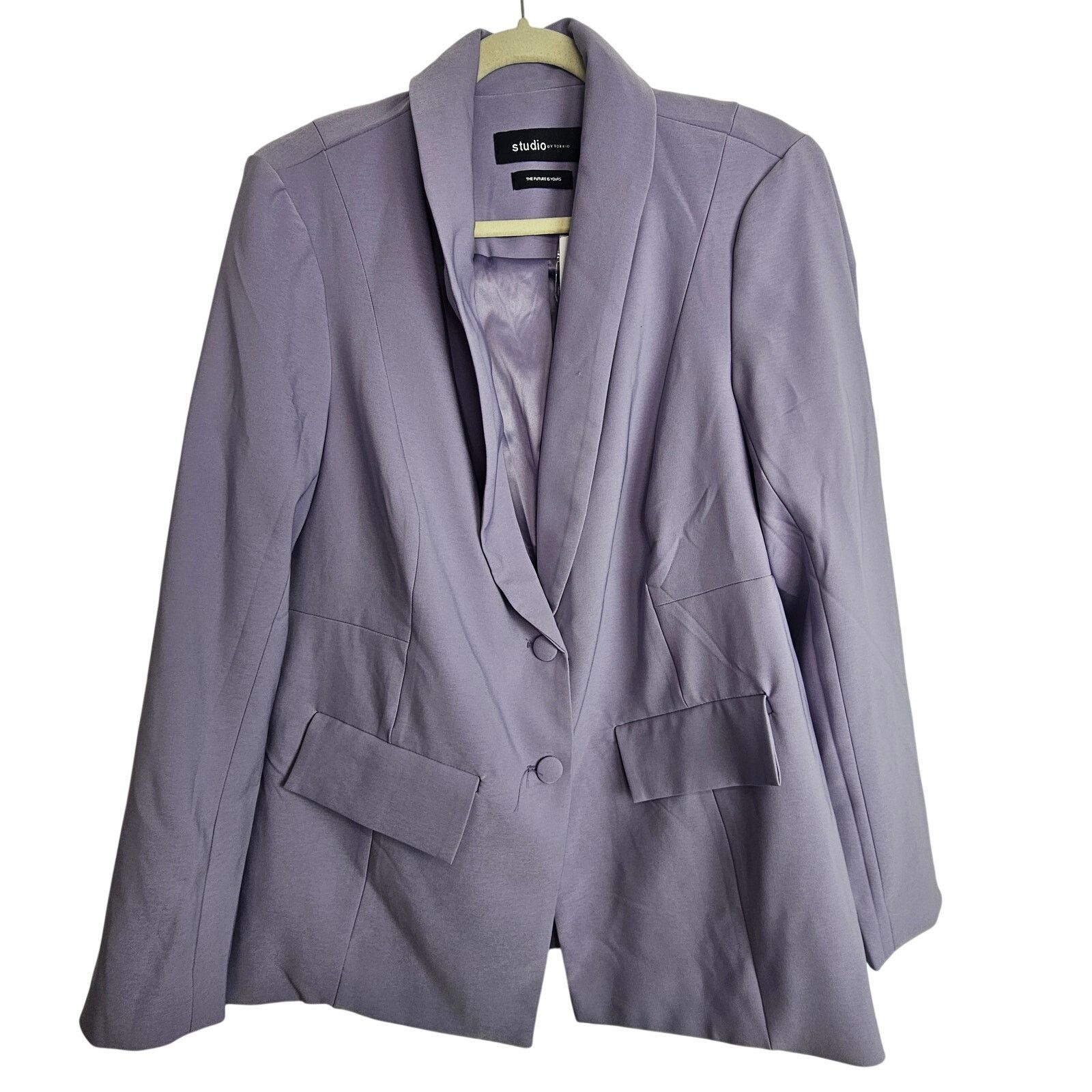 Torrid Torrid Studio Refined Crepe Classic Long Line Blazer Size 0X Size L / US 10 / IT 46 - 1 Thumbnail