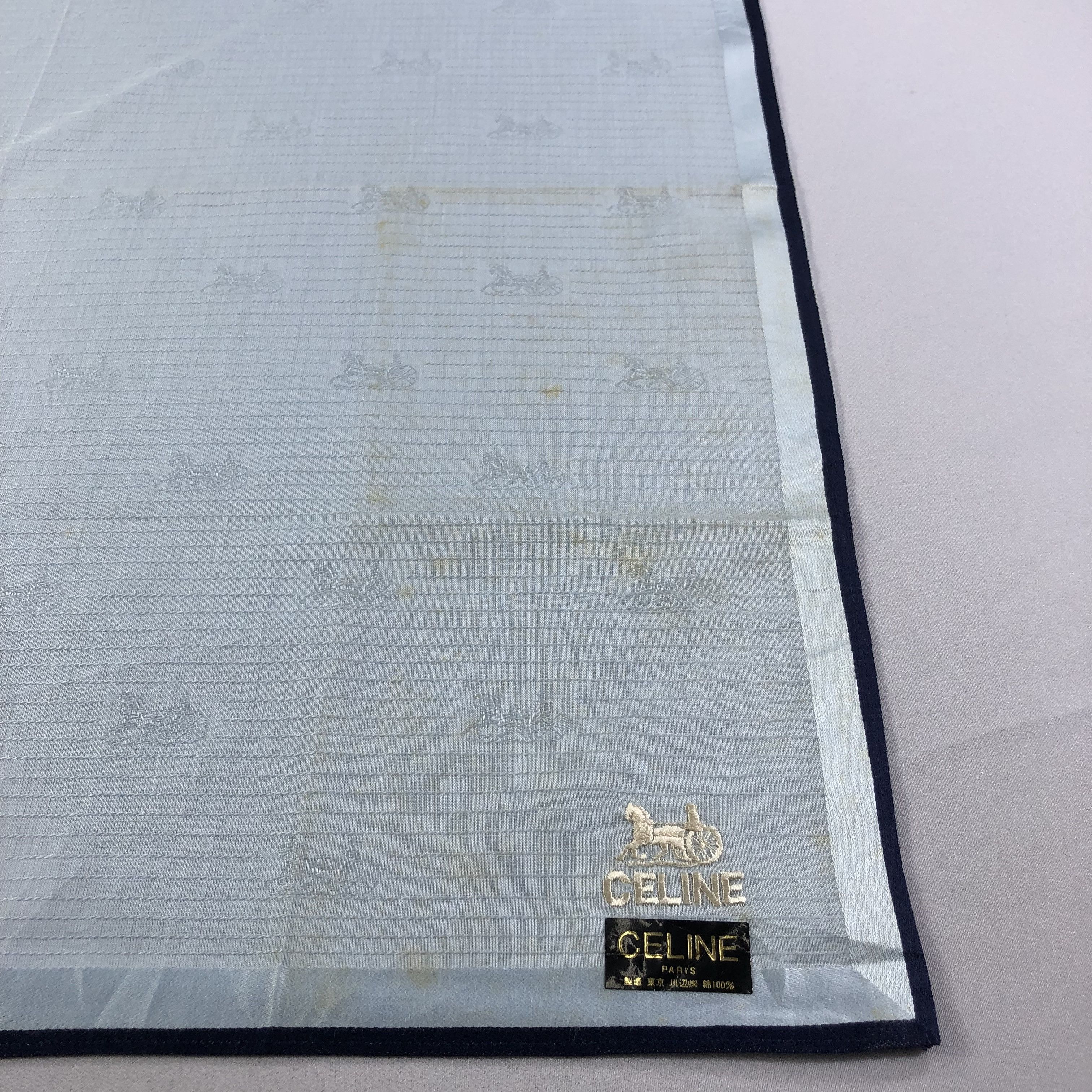 Celine Celine Carriage Handkerchief Neckerchief Bandana H1692 Size ONE SIZE - 5 Thumbnail