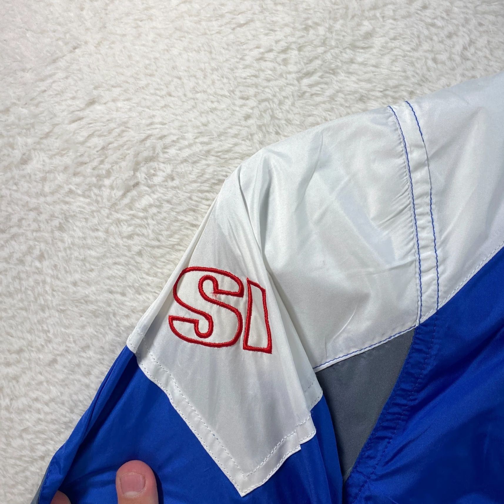 NFL VINTAGE Detroit Lions Mens XXL NFL Full Zip Windbreaker Track Jacket Size US XXL / EU 58 / 5 - 4 Thumbnail