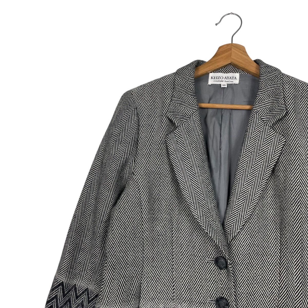 Japanese Brand Nice Design Keizo Ayata Herringbone Women Jacket Size M / US 6-8 / IT 42-44 - 5 Thumbnail