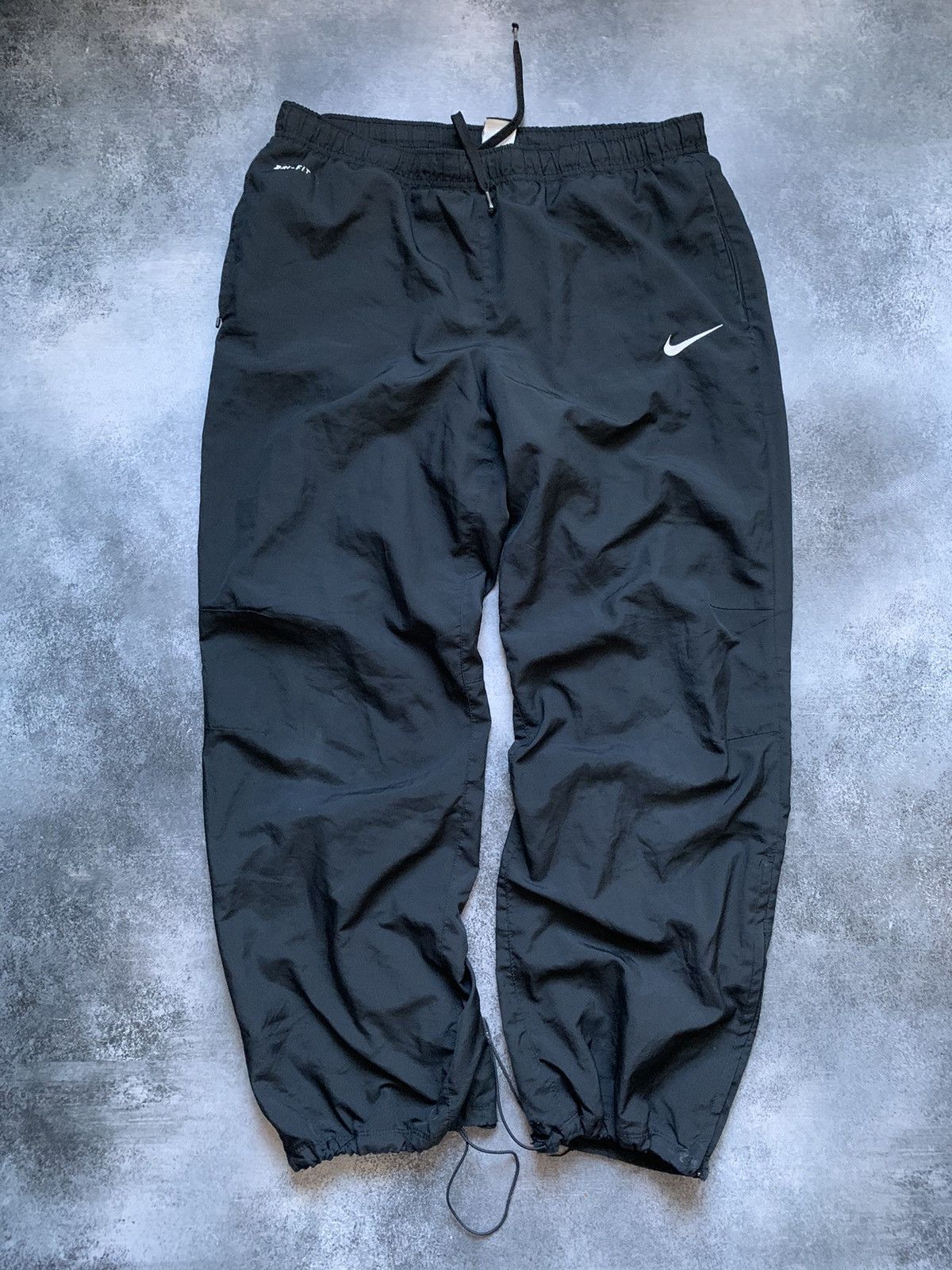 Nike × Vintage Vintage Nike Track Pants Drill Y2K style Swoosh Size US 33 - 1 Thumbnail