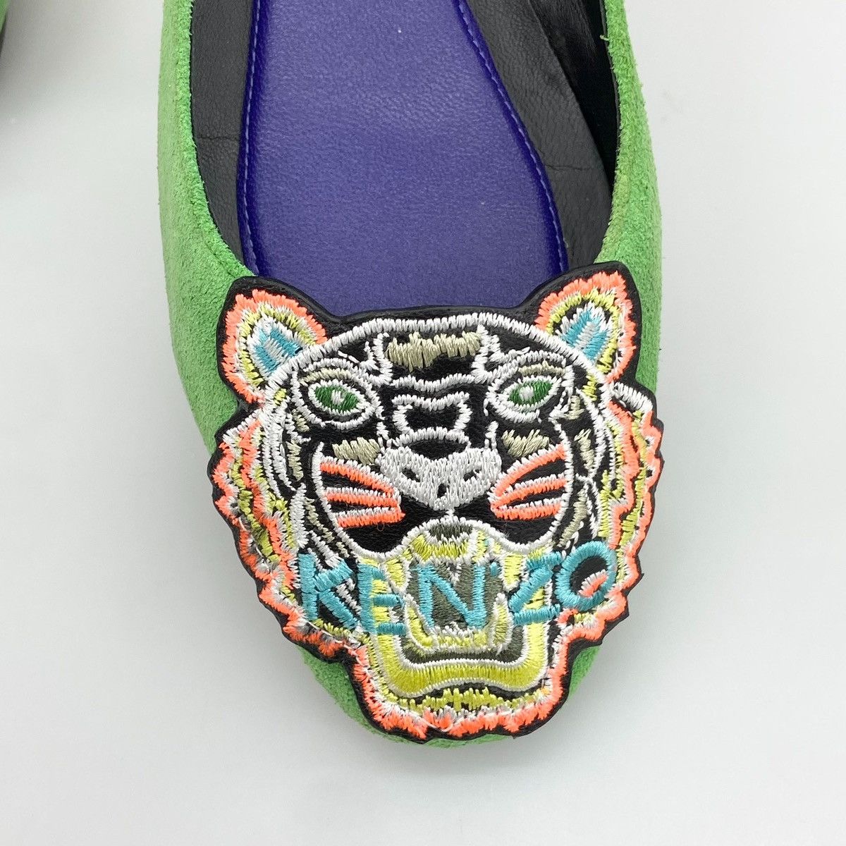 Kenzo Kenzo Tiger ballet flats in green suede Size US 8.5 / IT 38.5 - 8 Thumbnail