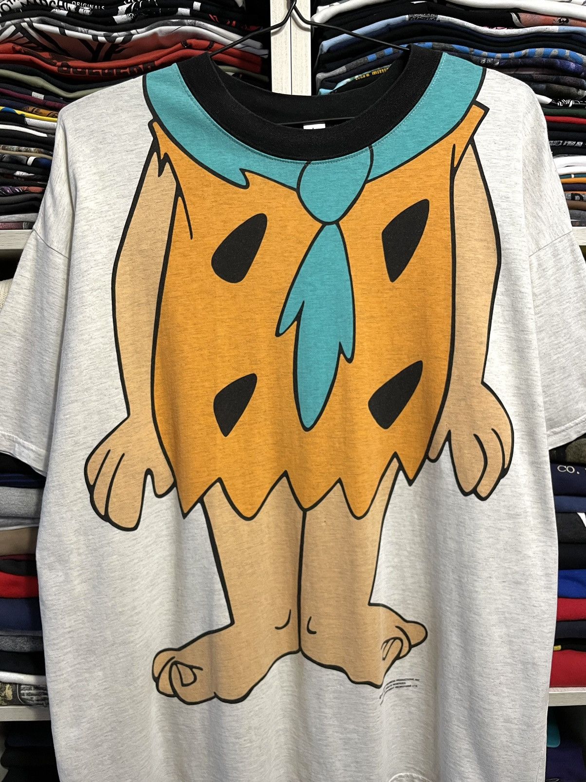 Cartoon Network Vintage 1994 The Flintstones 90s Cartoon Over Print T-Shirt Size US XL / EU 56 / 4 - 2 Thumbnail