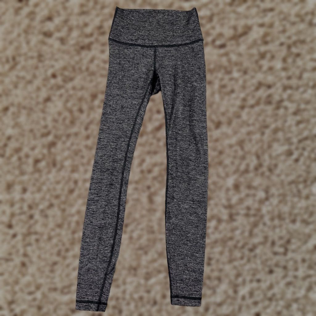 Lululemon Lululemon Wunder Under Pants Womens 4 Gray 28" Inseam Hi-Rise Luon Yoga Training Tight Compression Athletic Activewear Size 27" / US 4 / IT 40 - 1 Thumbnail
