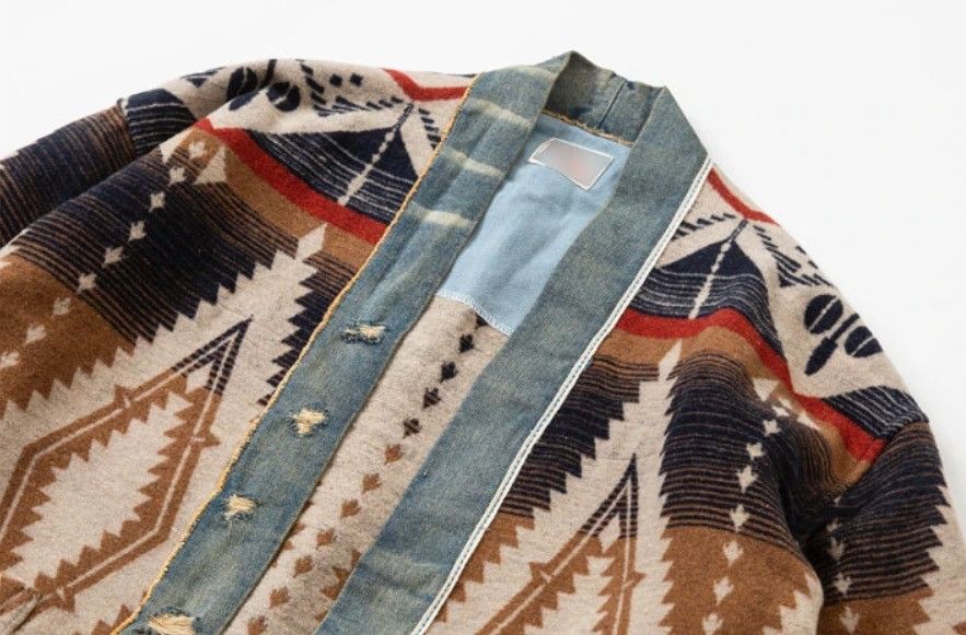 Japanese Brand [Greg Lauren style] Ethnic pattern cardigan Limited edition Size US L / EU 52-54 / 3 - 5 Thumbnail