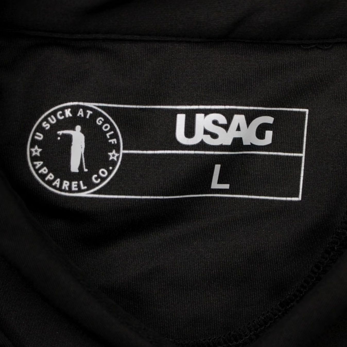 Vintage VINTAGE You Suck at Golf Polo Shirt Mens Large Black Short Sleeve Polyester Blend Stretch Polo Shirt Size US L / EU 52-54 / 3 - 6 Thumbnail