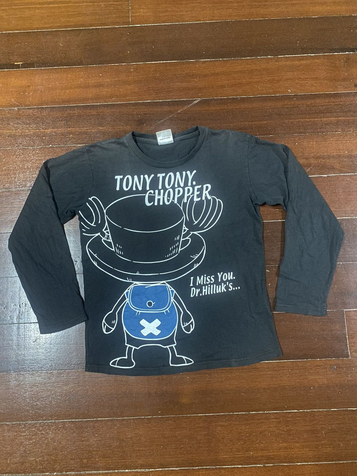Anime Rare Vintage ONE PIECE Tony Tony Chopper Spell Out Big Logo Size US M / EU 48-50 / 2 - 1 Thumbnail