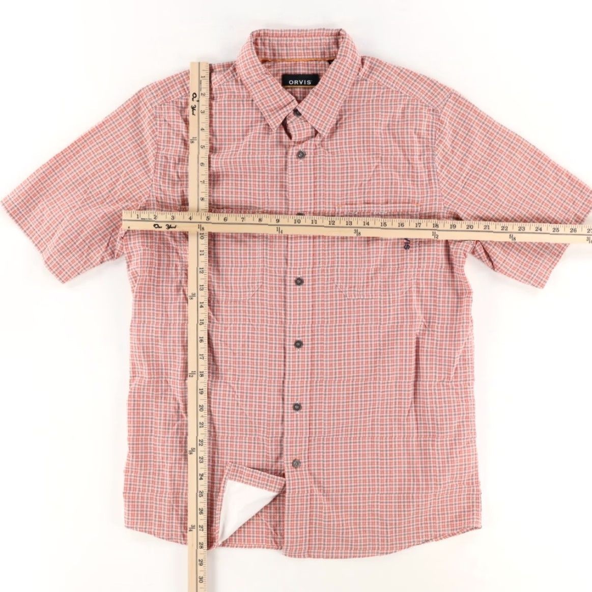 Orvis Orvis Shirt Gingham Button Up Orange M Mens Size US M / EU 48-50 / 2 - 3 Thumbnail