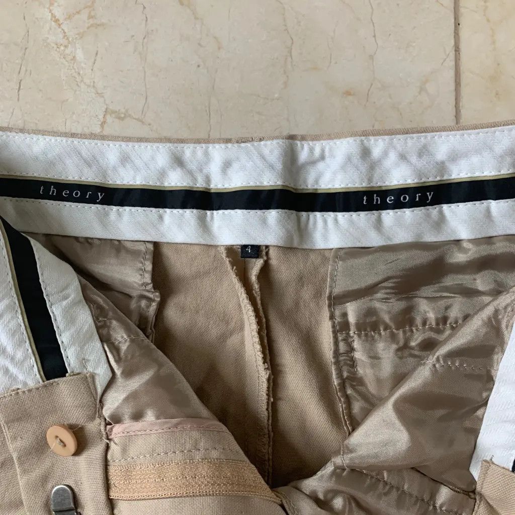 Theory Theory Beige Slim Trousers | Made in USA Size 27" / US 4 / IT 40 - 4 Thumbnail
