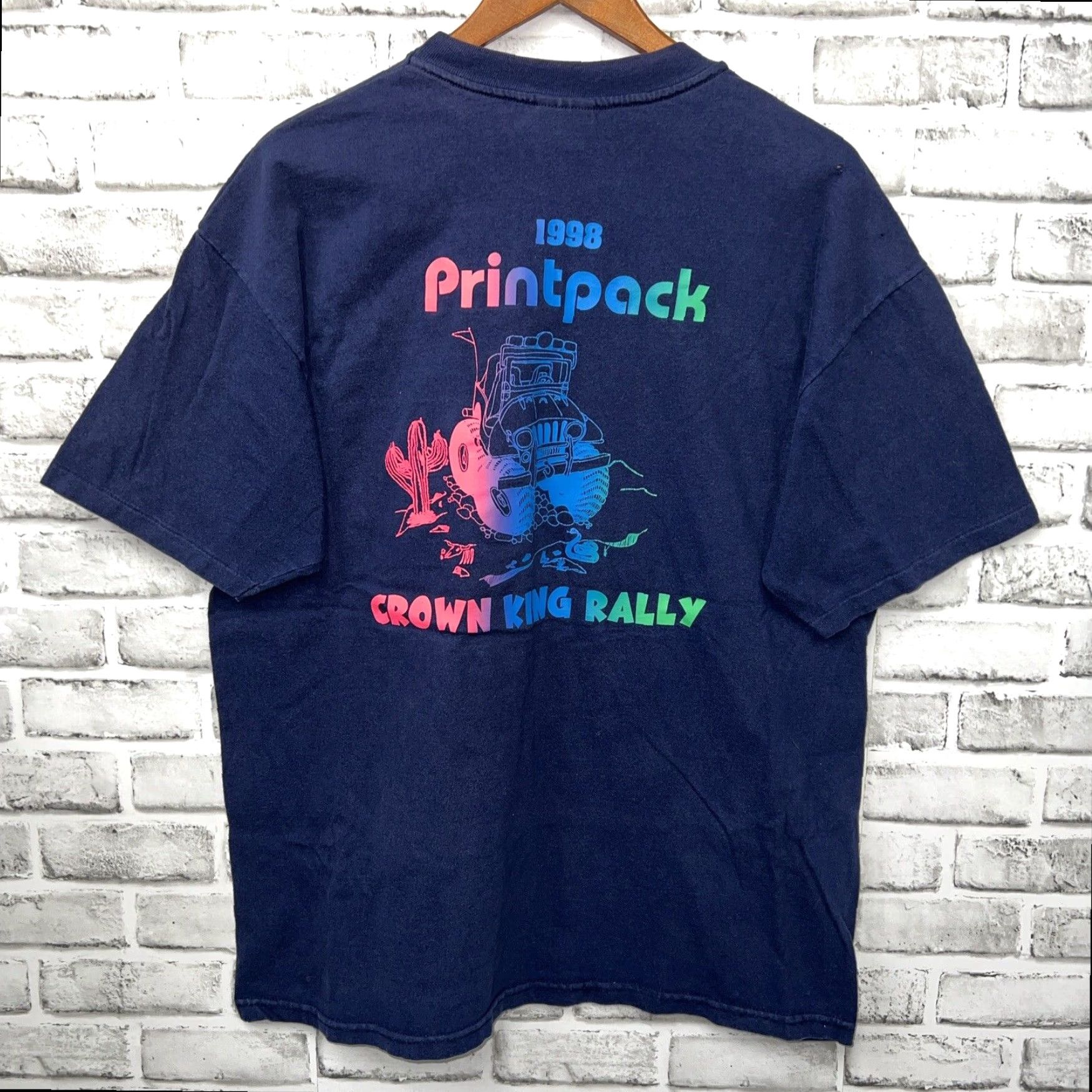 Hanes VINTAGE Hanes Beefy-T Single Stitch Printpack Pocket T-Shirt Mens XL Blue USA Size US XL / EU 56 / 4 - 7 Thumbnail