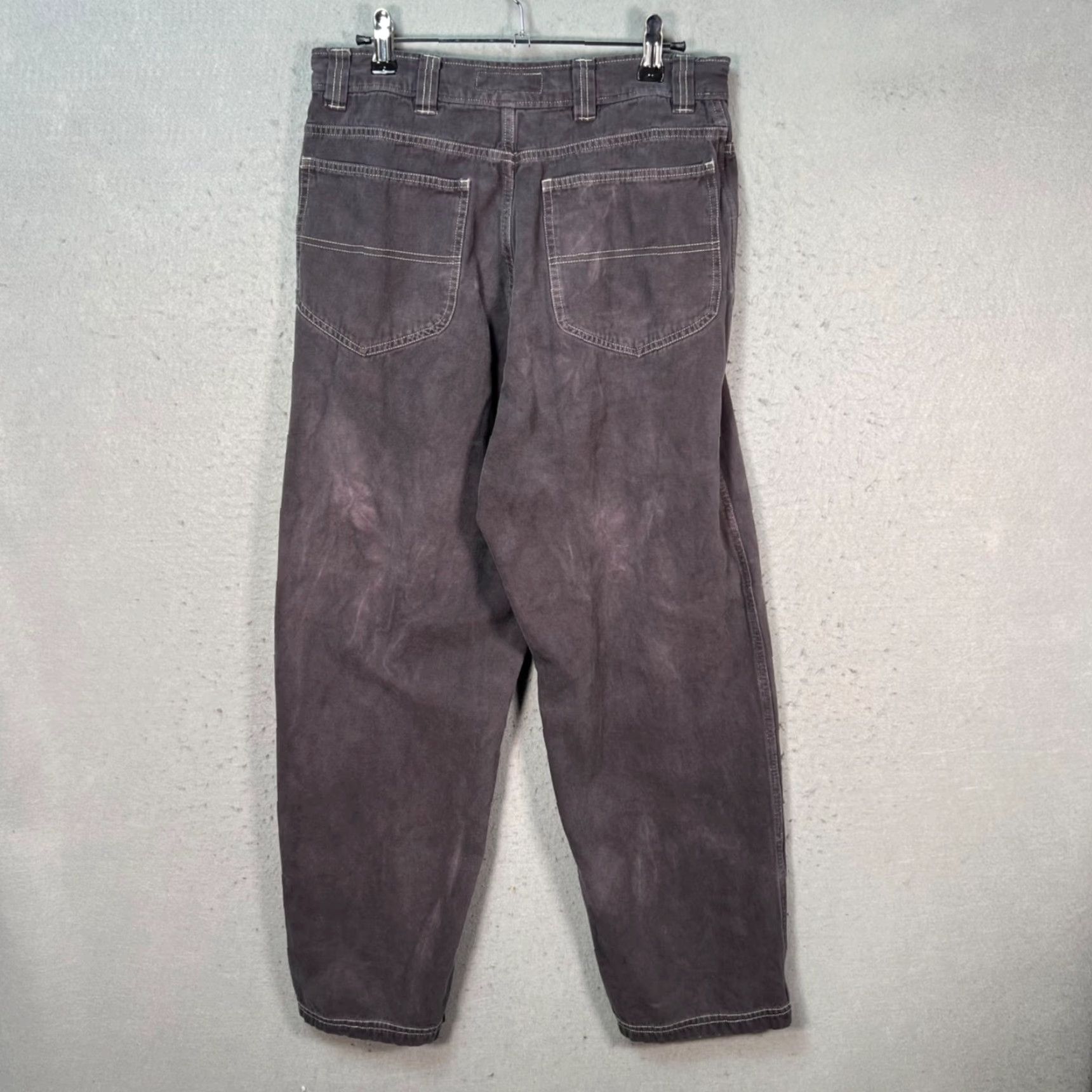 Adsum Adsum Mens Small Washed Distressed Gray 100% Cotton Straight Leg Pants Size US 29 - 2 Thumbnail
