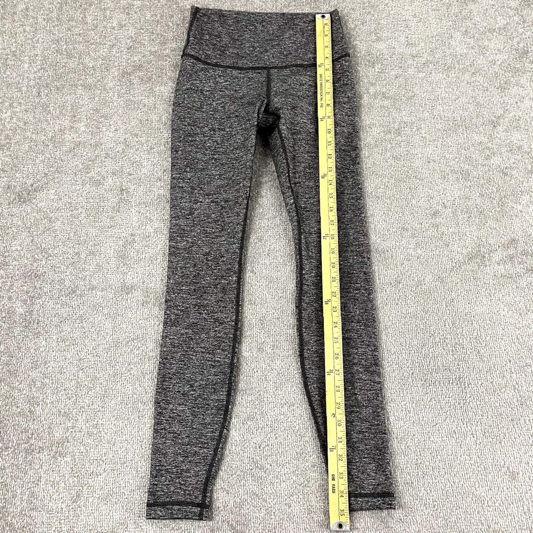 Lululemon LULULEMON Wunder Under Tights Womens Size 6 Ankle Heathered Black Yoga Gym Leggings Size 28" / US 6 / IT 42 - 6 Thumbnail