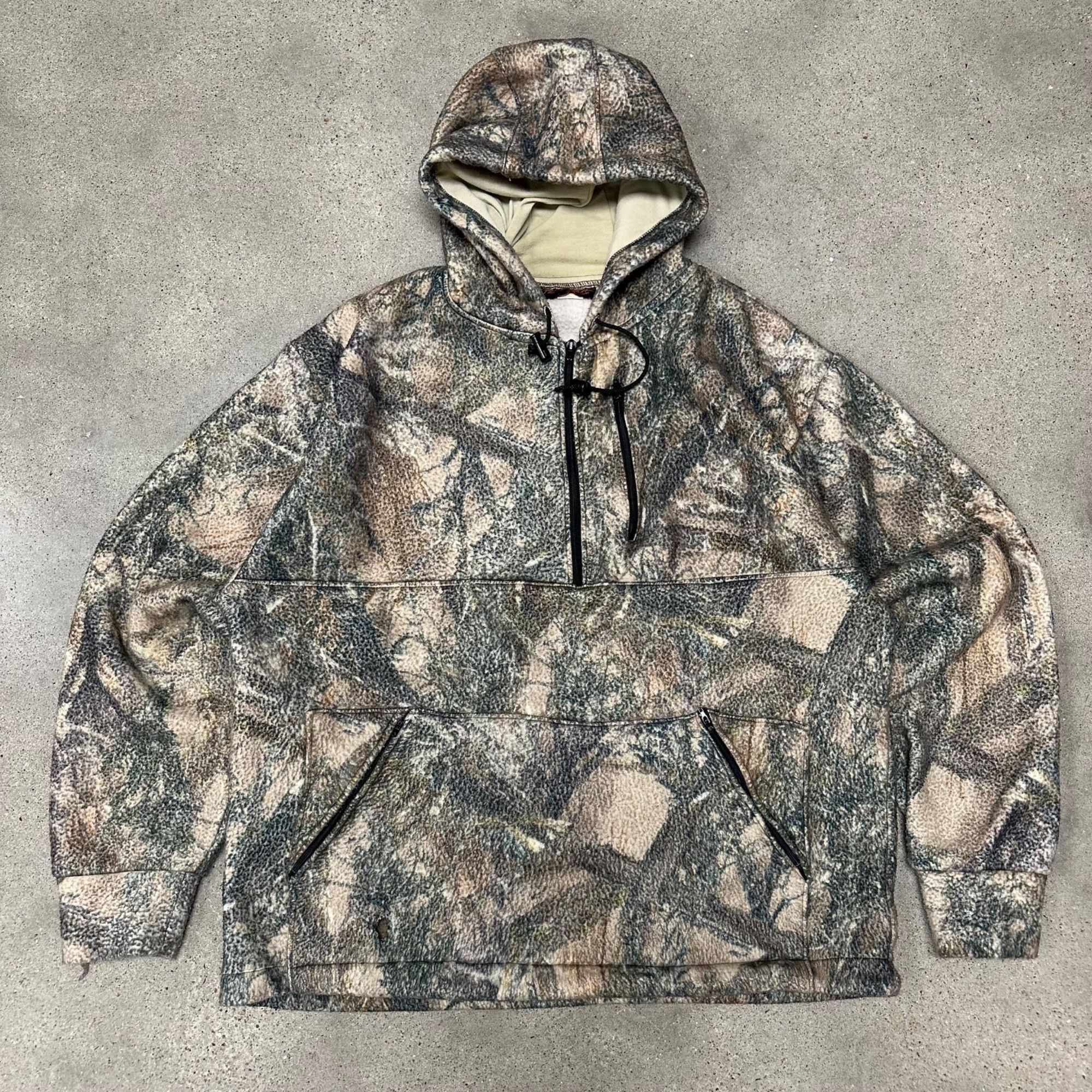 Vintage Vintage True Timber Camo Anorak Fleece Pullover Jacket Size US XL / EU 56 / 4 - 1 Thumbnail