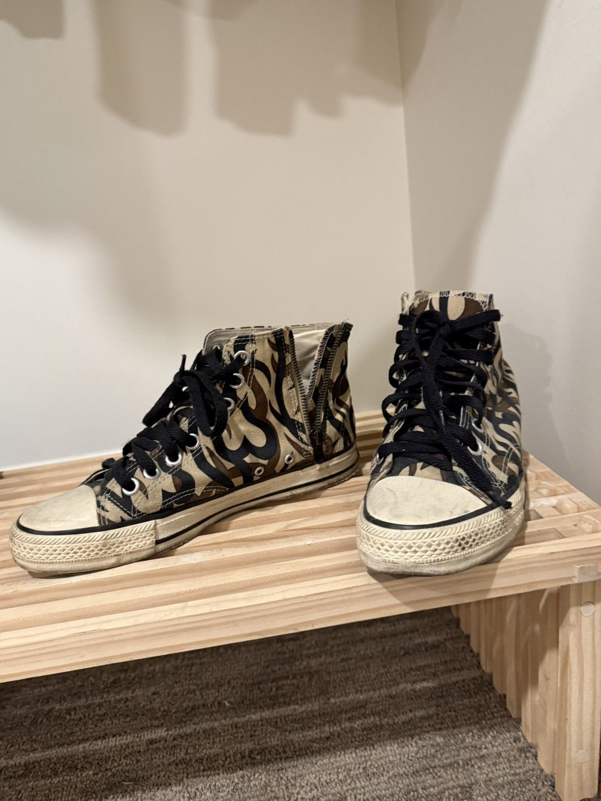 Number (N)ine FW04 Heart Tribal Camo Chucks Size US 7 / EU 40 - 2 Thumbnail