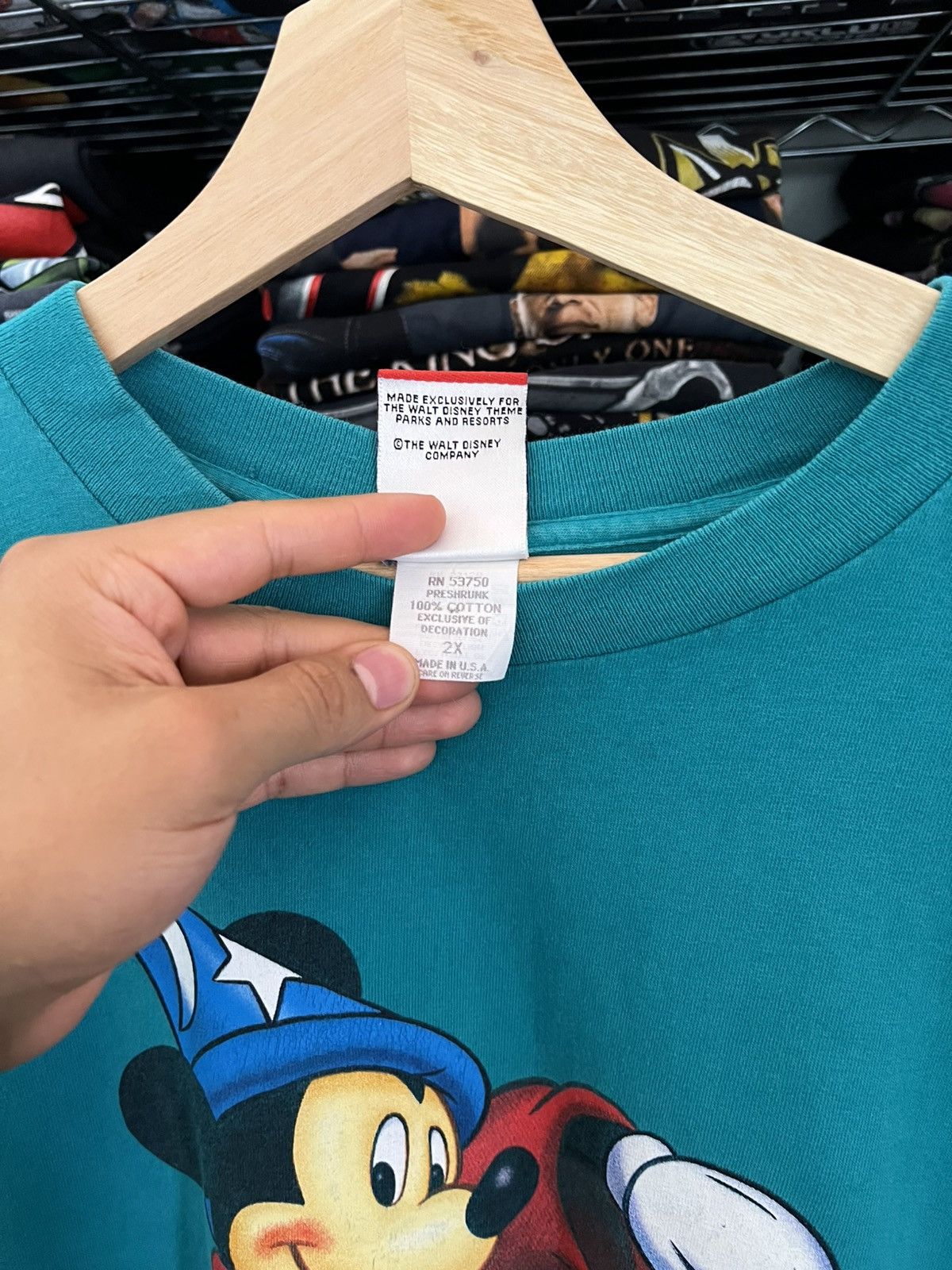 Disney 90s Mickey Mouse Walt World 25th Anniversary Single Stitch Size US XXL / EU 58 / 5 - 4 Thumbnail