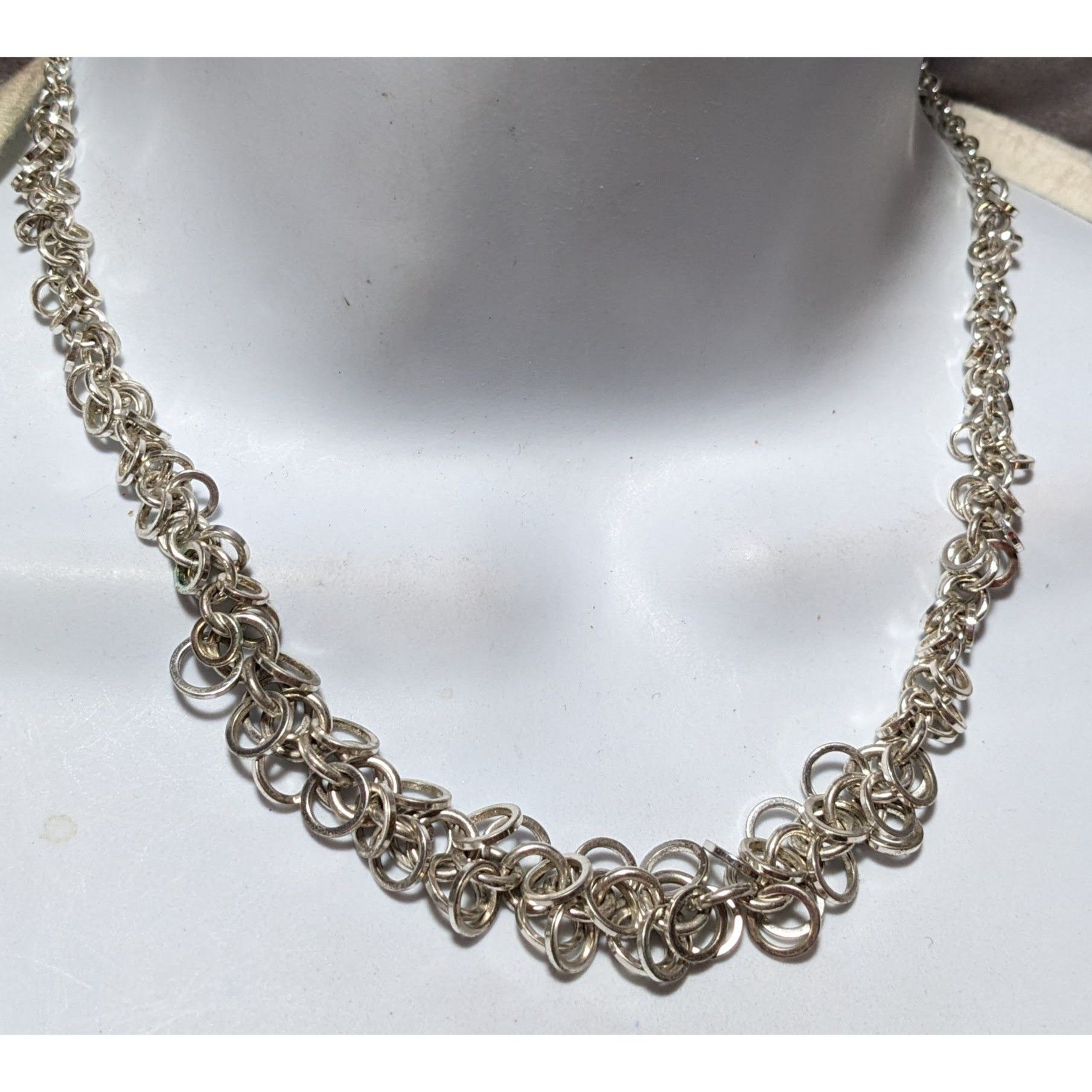 Other Vintage Avon Silver Ring Cluster Necklace Size ONE SIZE - 6 Thumbnail