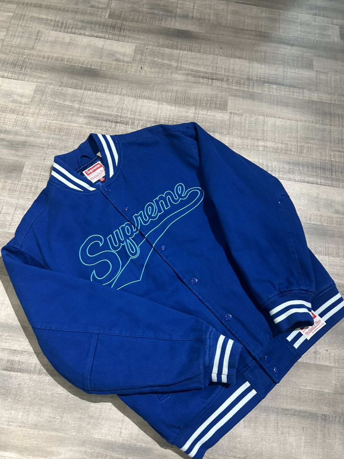 Supreme Supreme x Mitchell & Ness Doughboy Twill Varsity Jacket Size US M / EU 48-50 / 2 - 2 Thumbnail