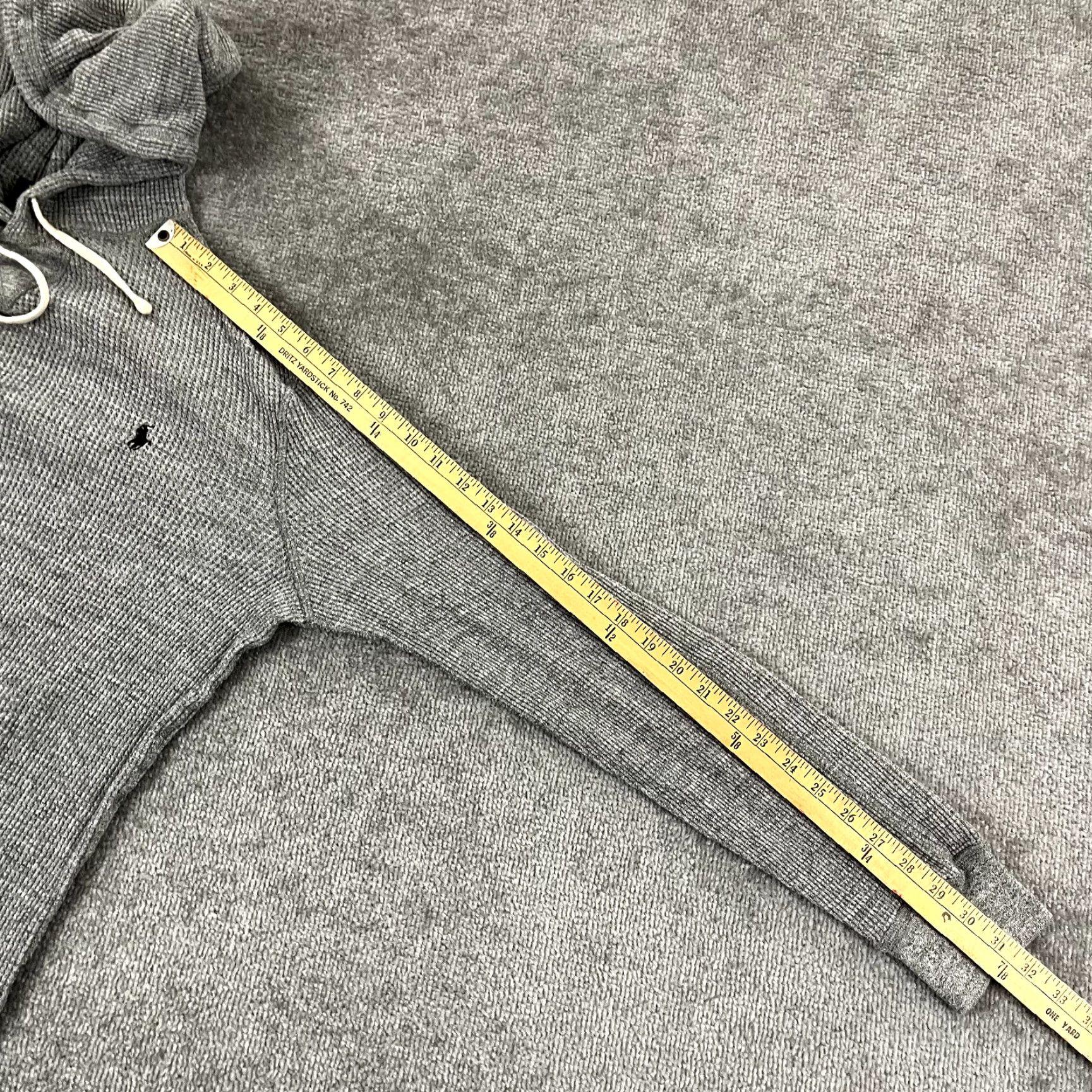 Polo Ralph Lauren POLO RALPH LAUREN Jacket Men L Gray Lightweight Thermal Knit Pullover Hooded Size US L / EU 52-54 / 3 - 6 Thumbnail