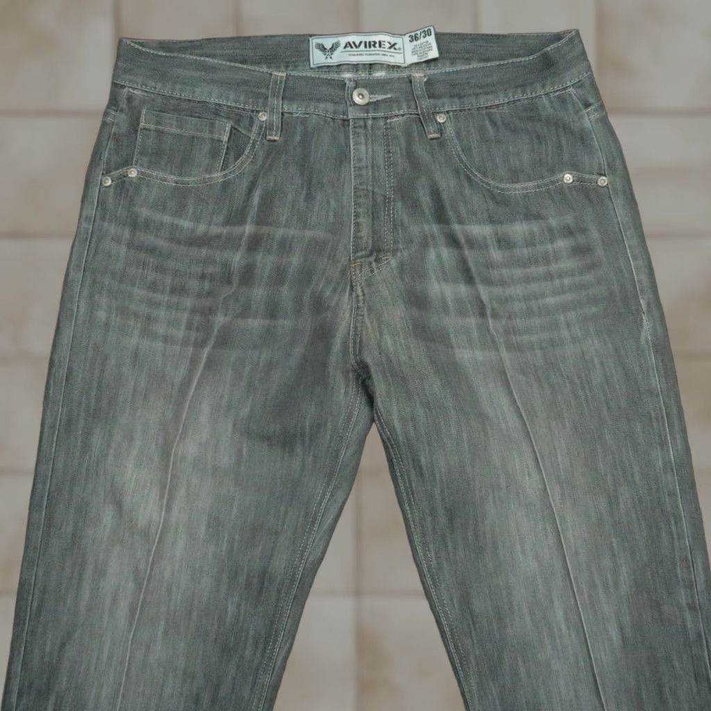 Avirex VINTAGE Avirex Jeans Mens 36x30 Gray 5 Pocket Baggy Wide Leg Embroidered Y2K Grunge Denim Size US 36 / EU 52 - 1 Thumbnail