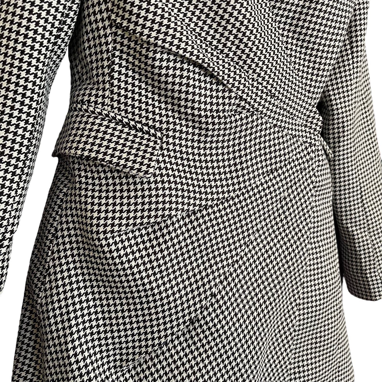 Jason Wu Jason Wu Houndstooth Asymmetrical Pleated Blazer Wrap Dress Size S / US 4 / IT 40 - 8 Thumbnail