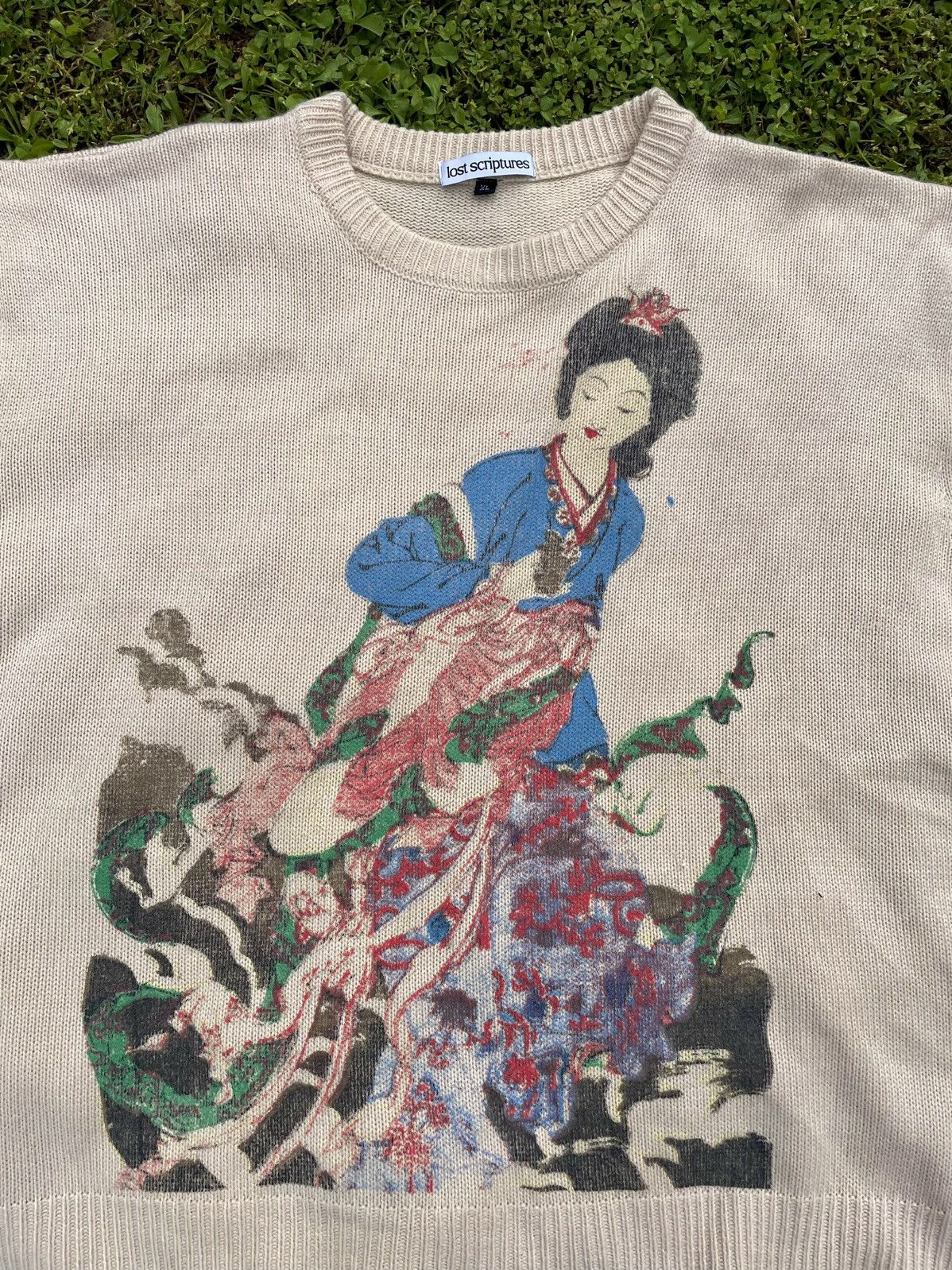 Designer × Japanese Brand Lost scriptures sweater Size US XL / EU 56 / 4 - 4 Thumbnail