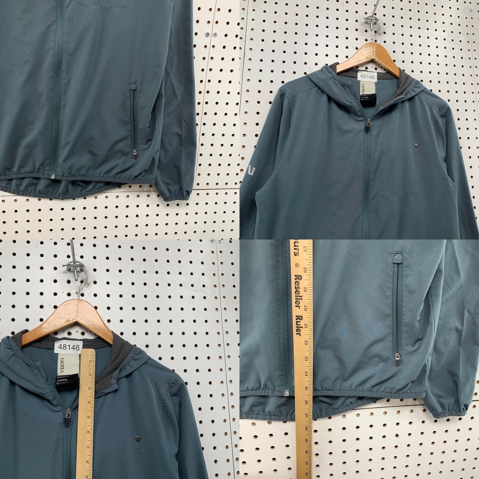 Vuori Vuori Windbreaker Jacket Mens Small Blue Outdoor Trainer Shell Lightweight Size US S / EU 44-46 / 1 - 8 Thumbnail