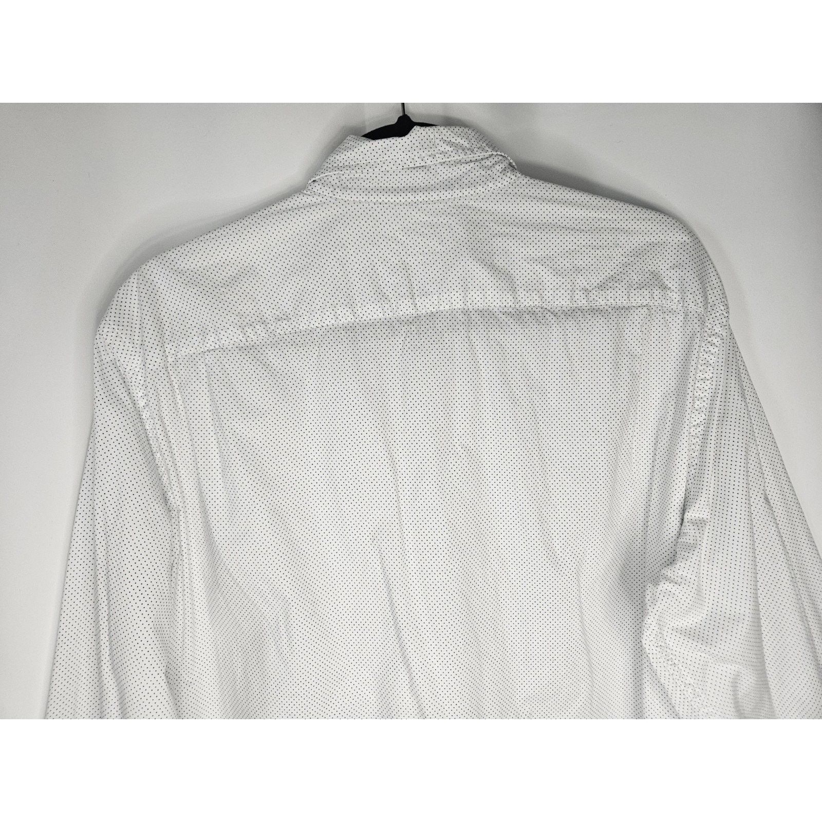 J.Crew VTG J. Crew Dress Shirt Men's Large White Navy Polka Dots Size US L / EU 52-54 / 3 - 4 Thumbnail