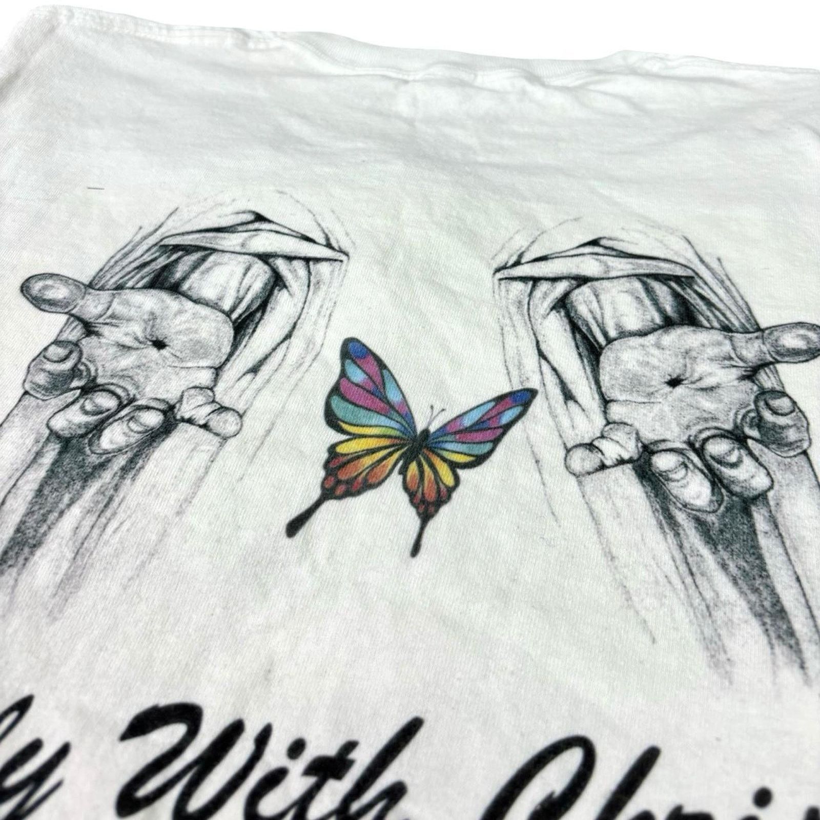 Japanese Brand × Vintage 90s Jesus T-shirt Size US L / EU 52-54 / 3 - 2 Thumbnail