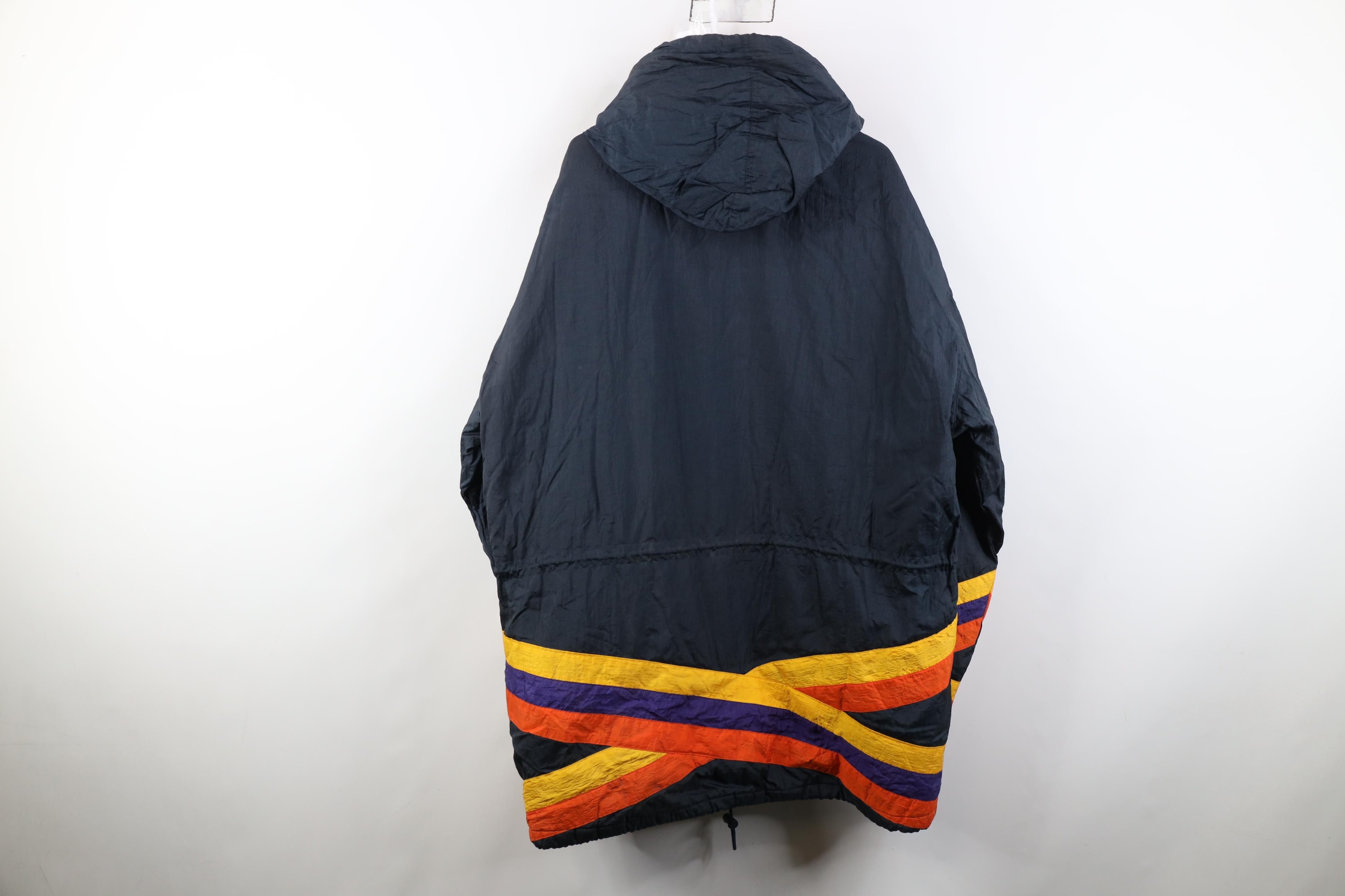 Vintage Deadstock Vintage 90s Streetwear Block Hooded Parka Jacket Size US L / EU 52-54 / 3 - 18 Thumbnail