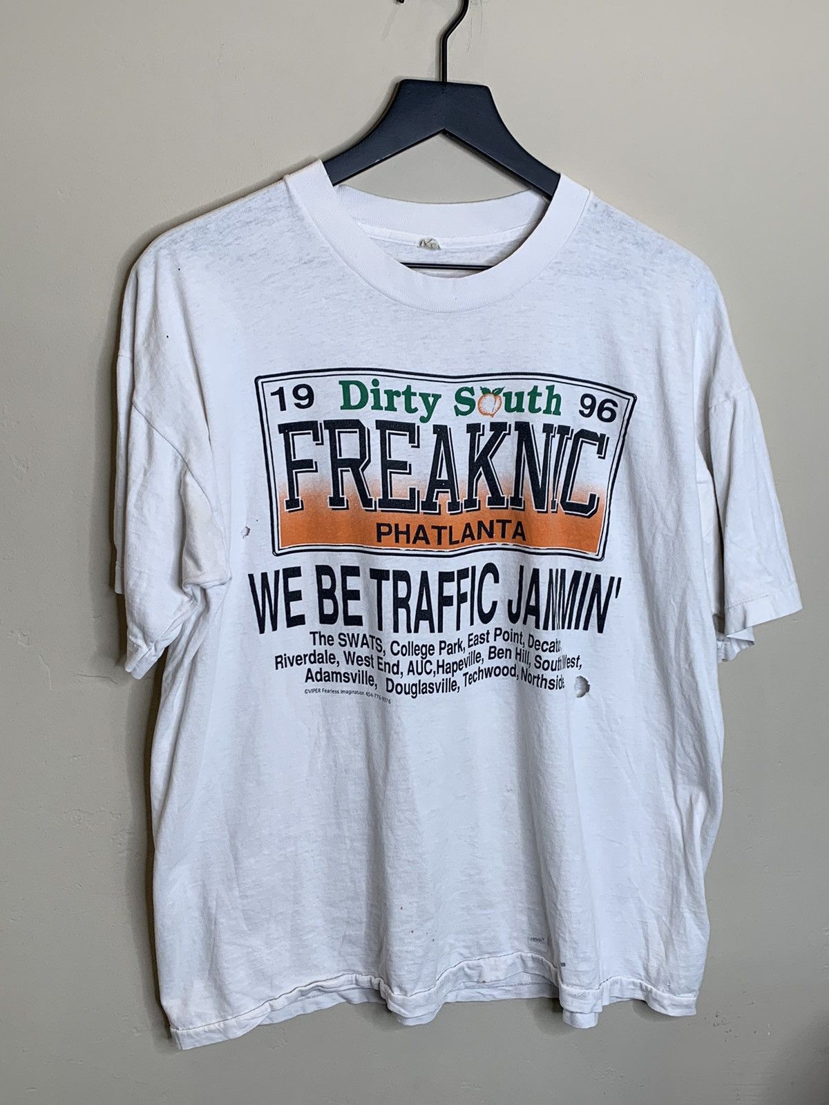 Rap Tees × Vintage *RARE* Vintage 1996 Freaknic Freaknik Atlanta Rap Tee Shirt Size US L / EU 52-54 / 3 - 1 Thumbnail