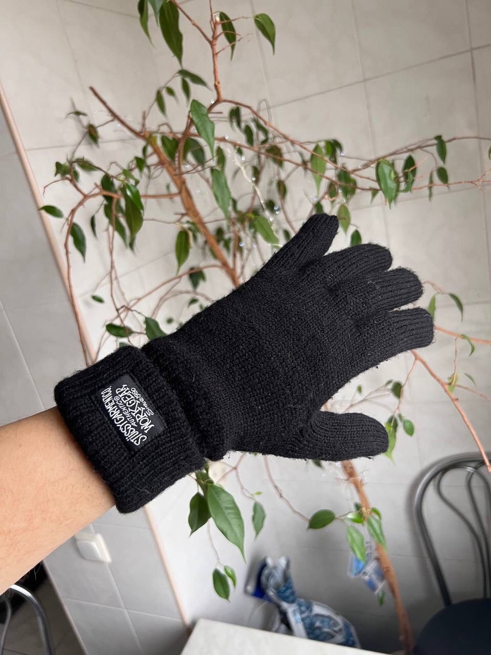 Stussy Stussy Vintage 1990s Black Work Gloves Y2K Skateboarding Size ONE SIZE - 10 Thumbnail