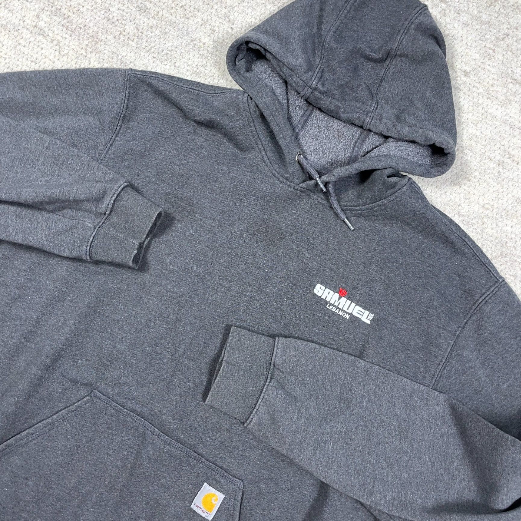 Carhartt Carhartt Hoodie Men 2XL Gray Loose Fit Pullover Sweatshirt Grunge Y2K Retro American Classic Hipster Outdoor Vintage: No Size US XXL / EU 58 / 5 - 6 Thumbnail