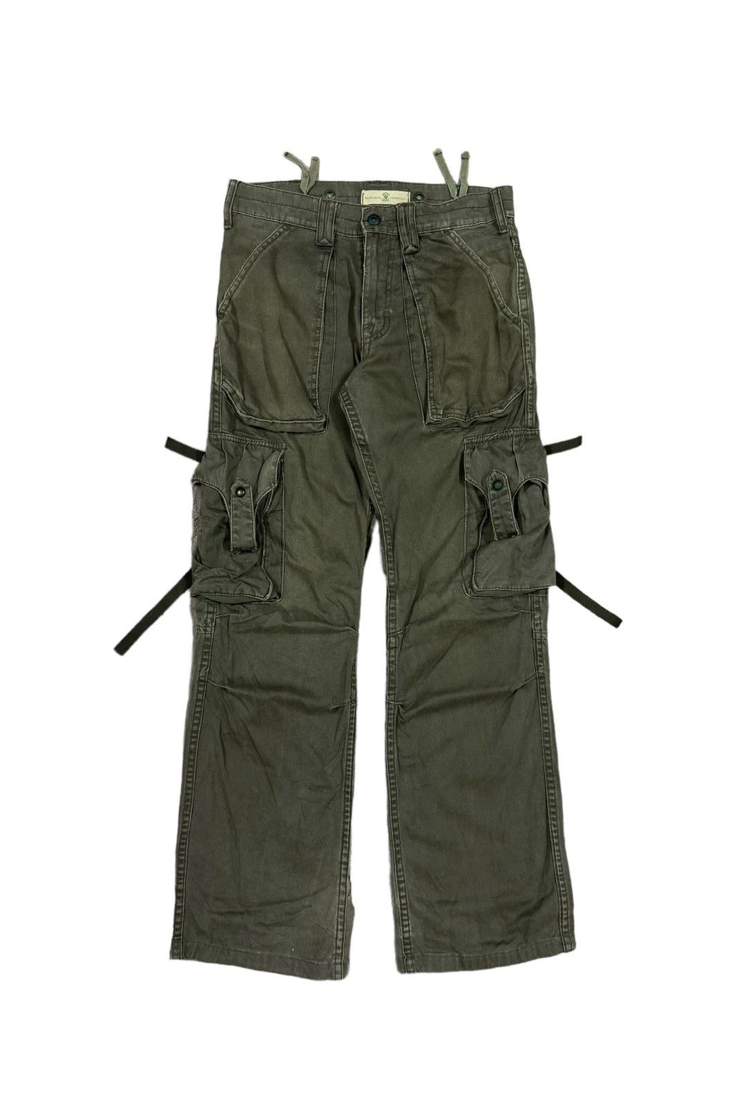 Japanese Brand × Orslow × Vintage Vtg🔥Japanese Brand Bondage Parachute Cargo Pants Size US 30 / EU 46 - 1 Thumbnail