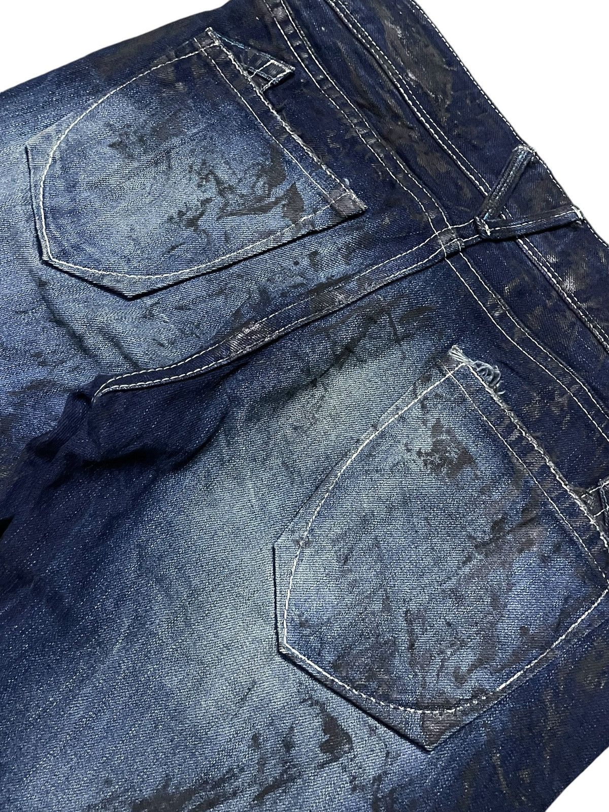 GOSTAR DE FUGA × Vanquish Vanquish Japan Paint Coated Flared Jeans Size US 32 / EU 48 - 15 Thumbnail