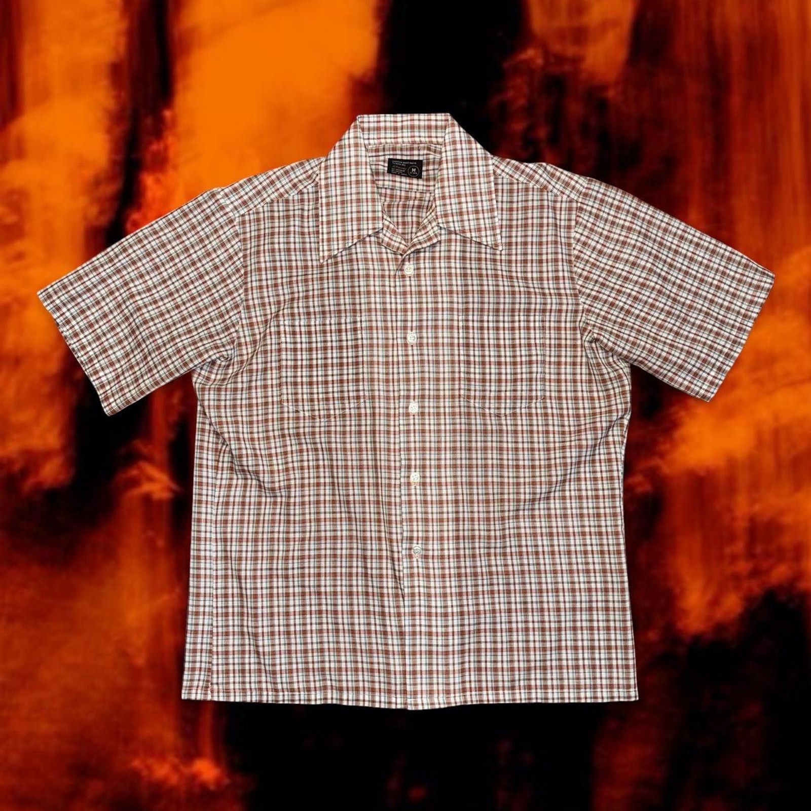 Vintage Vintage plaid short sleeve button Size US M / EU 48-50 / 2 - 1 Thumbnail