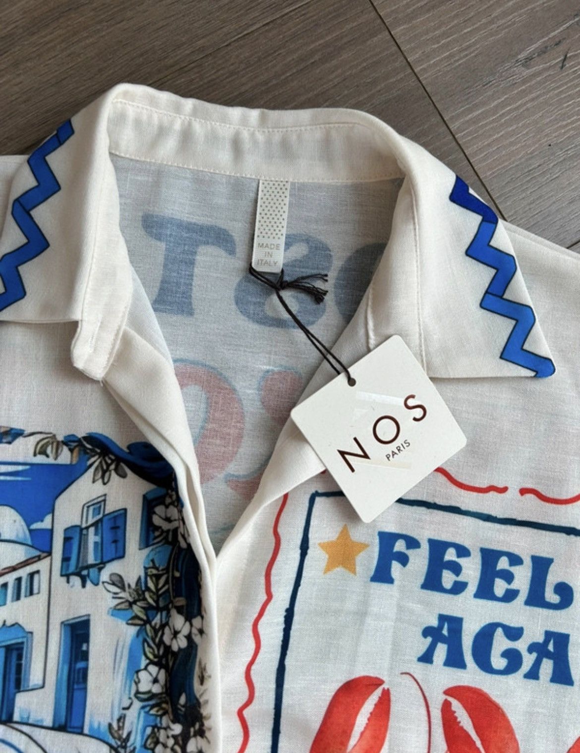 Other NOS Paris white mykons shirt pronted one size Size ONE SIZE - 9 Thumbnail