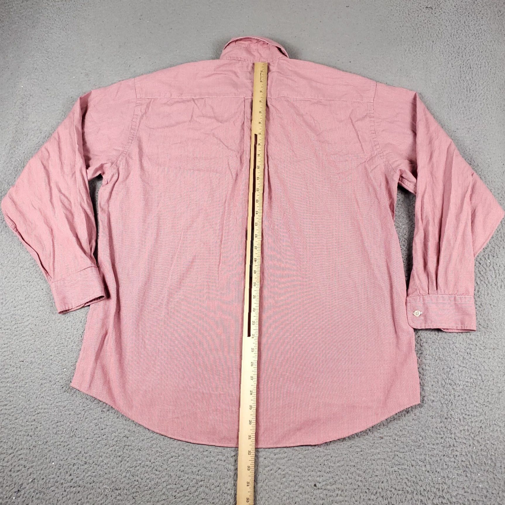 Tommy Hilfiger Tommy Hilfiger Dress Shirt Mens 16 Red Long Sleeve Button Up Regular Fit Size 42R - 3 Thumbnail