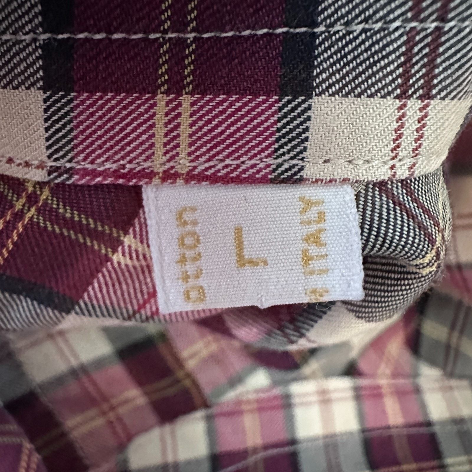 Brioni Brioni Shirt Mens Large Red Gray Beige Check Plaid Cotton Size US L / EU 52-54 / 3 - 7 Thumbnail