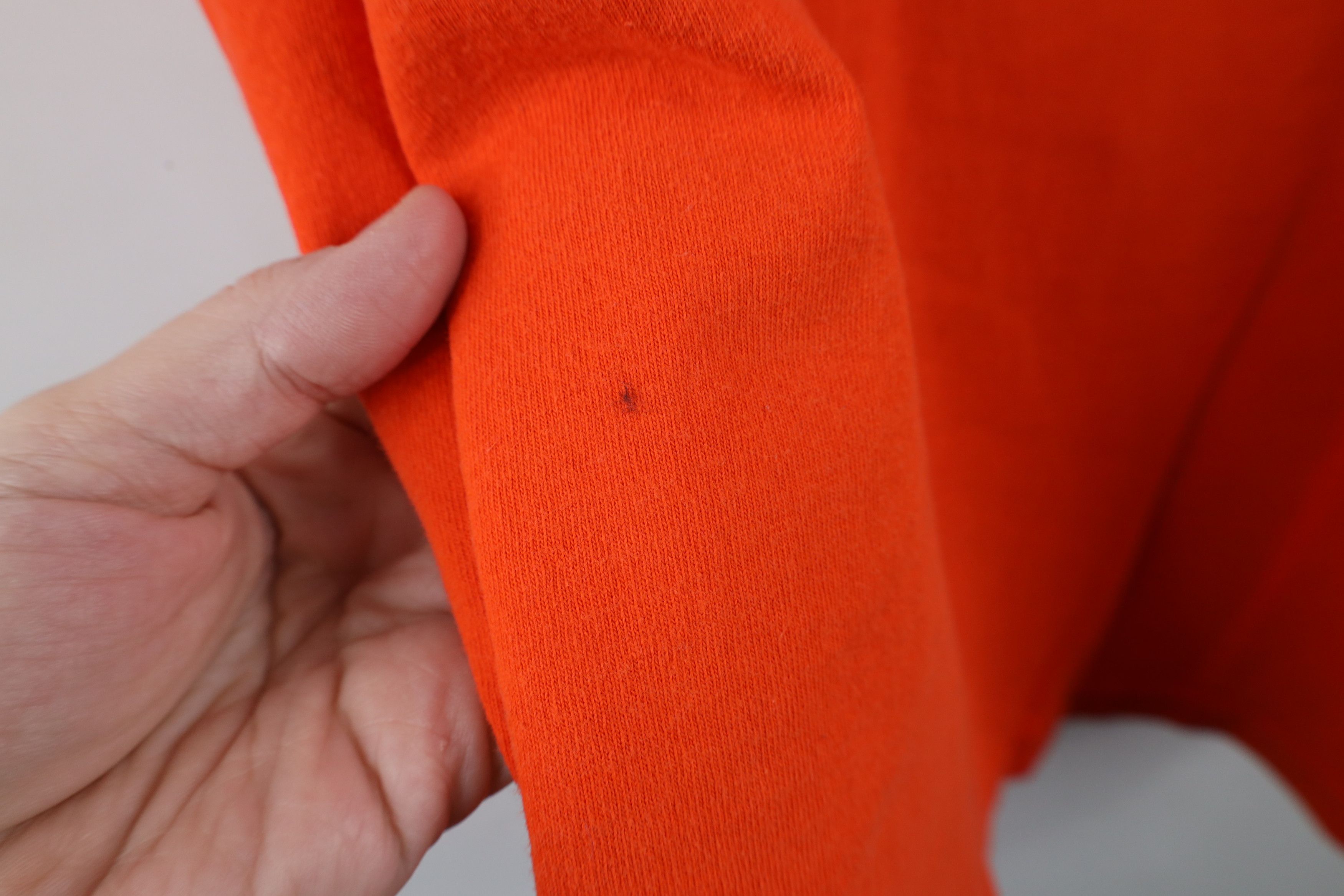Russell Athletic × Vintage Vintage 90s Russell Athletic Blank Cotton T-Shirt Orange Size US XL / EU 56 / 4 - 5 Thumbnail